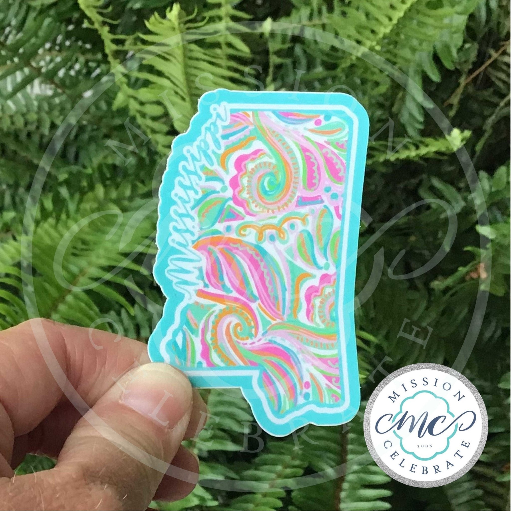 Mississippi State Sticker - Abstract Jubilee Art Decal - Main Street Collective