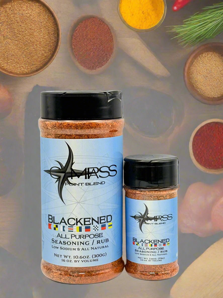 Compass Point Blend Blackened Seasoning: All-Purpose, Low Sodium Spice Rub.