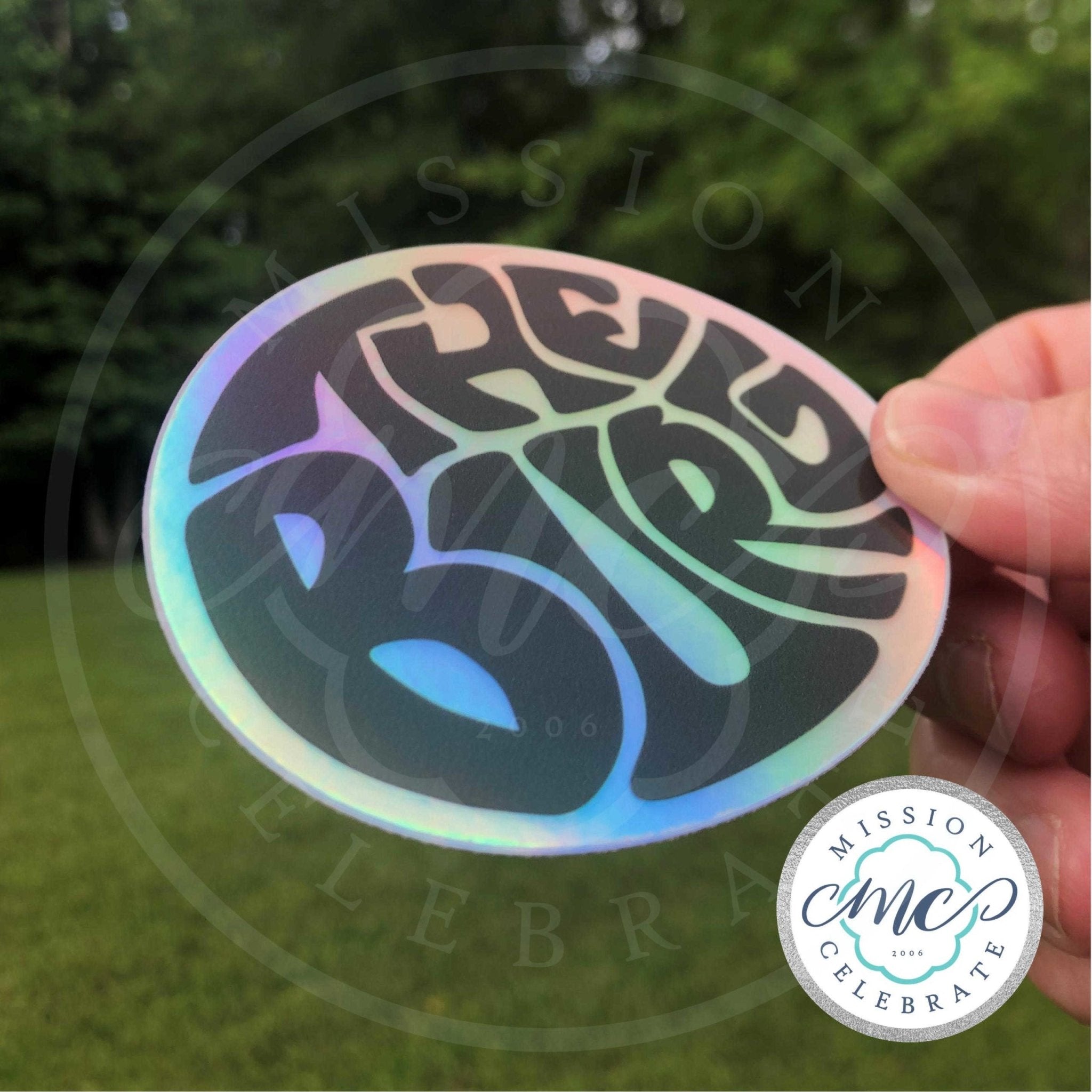 The Burg Hattiesburg Mississippi Holographic Handlettered Die-cut Sticker - Main Street Collective Decal