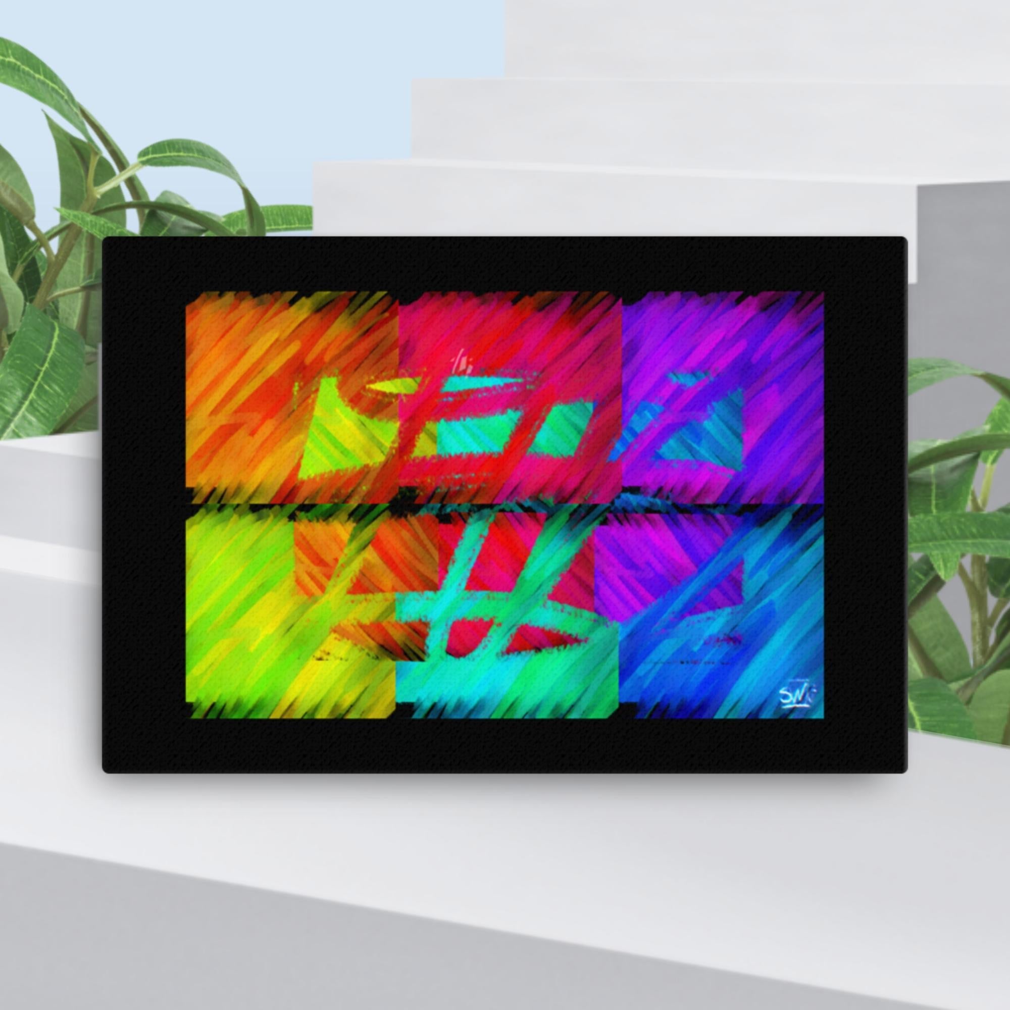 Viola Panther's "Trapped" Abstract Canvas Print - Colorful, Modern Art