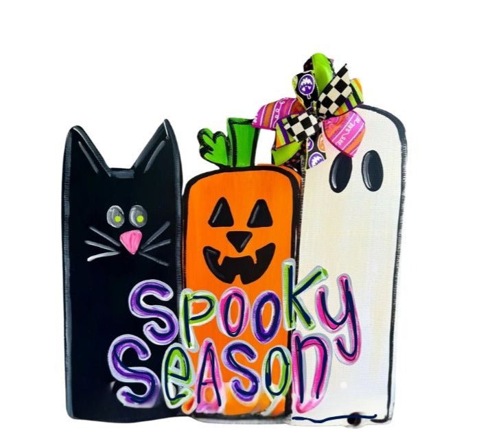 Halloween Door Hanger Paint Party: Cat, Pumpkin, Ghost - Spooky Season Decor