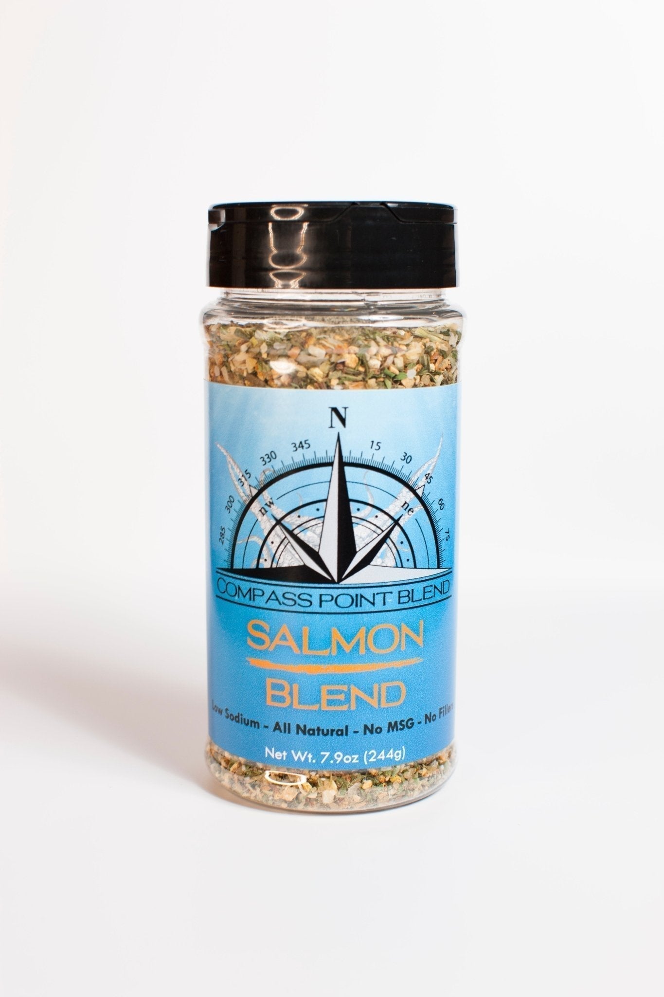 Compass Point Salmon Seasoning: Natural Seafood Blend, Low Sodium, No MSG. Perfect Spice Blend for Fish and Grilling!