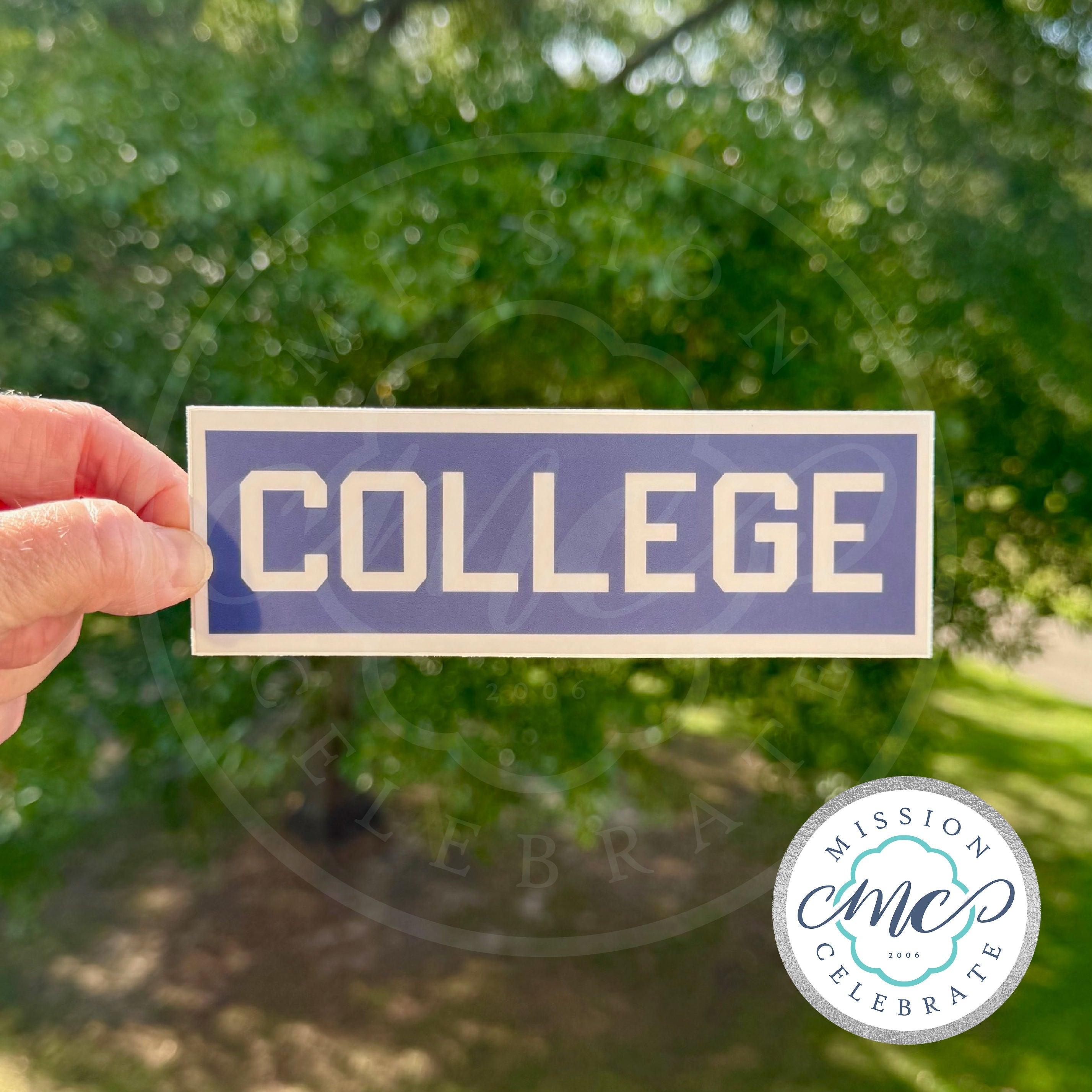 Parody/Funny Decal - COLLEGE (inspired by Animal House) Art Decal (Interior / Exterior Use)