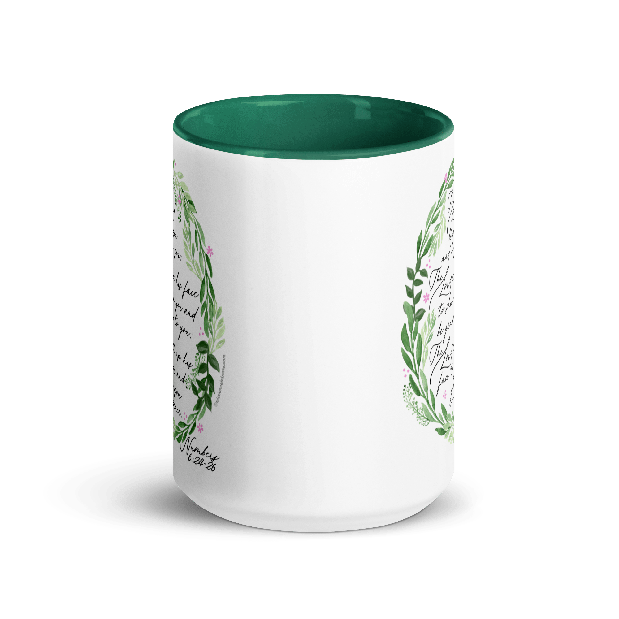 Numbers 6:24-26 Bible Verse Christian Mug - Green Accent - Main Street Collective