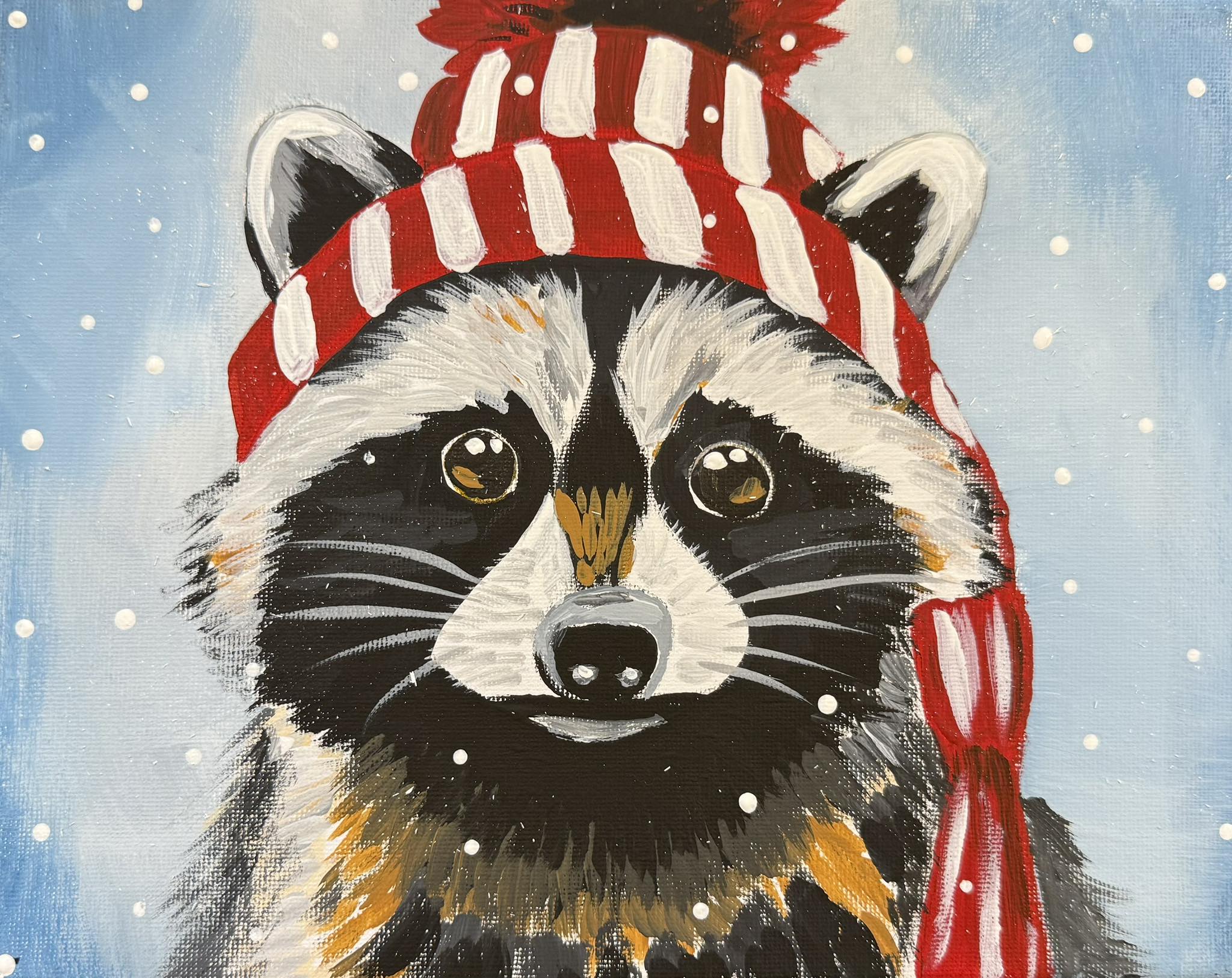 Paint Your Own Canvas Kit- Snowflake Bandit