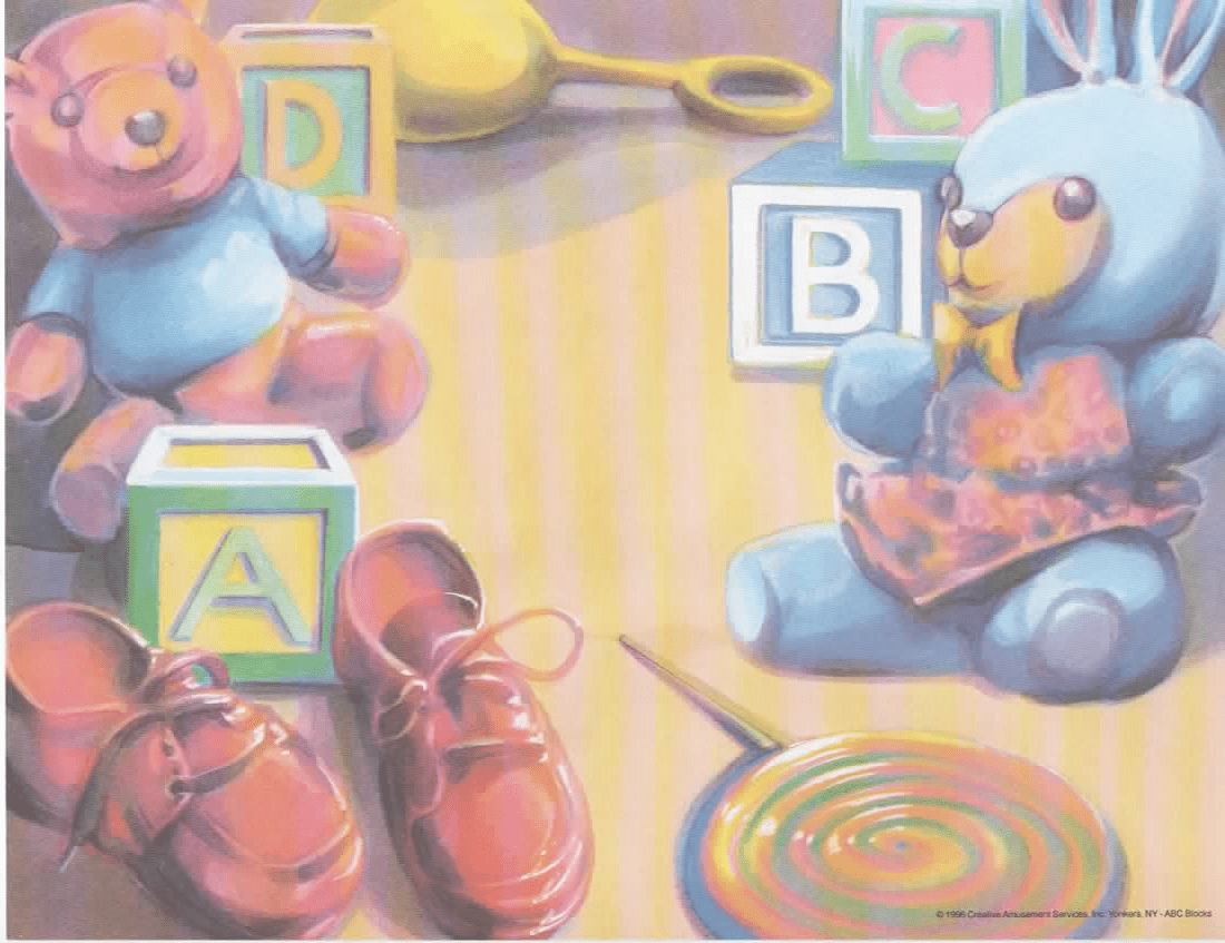 Teddy Bear ABC Blocks Art: Personalized First Name Keepsake Gift