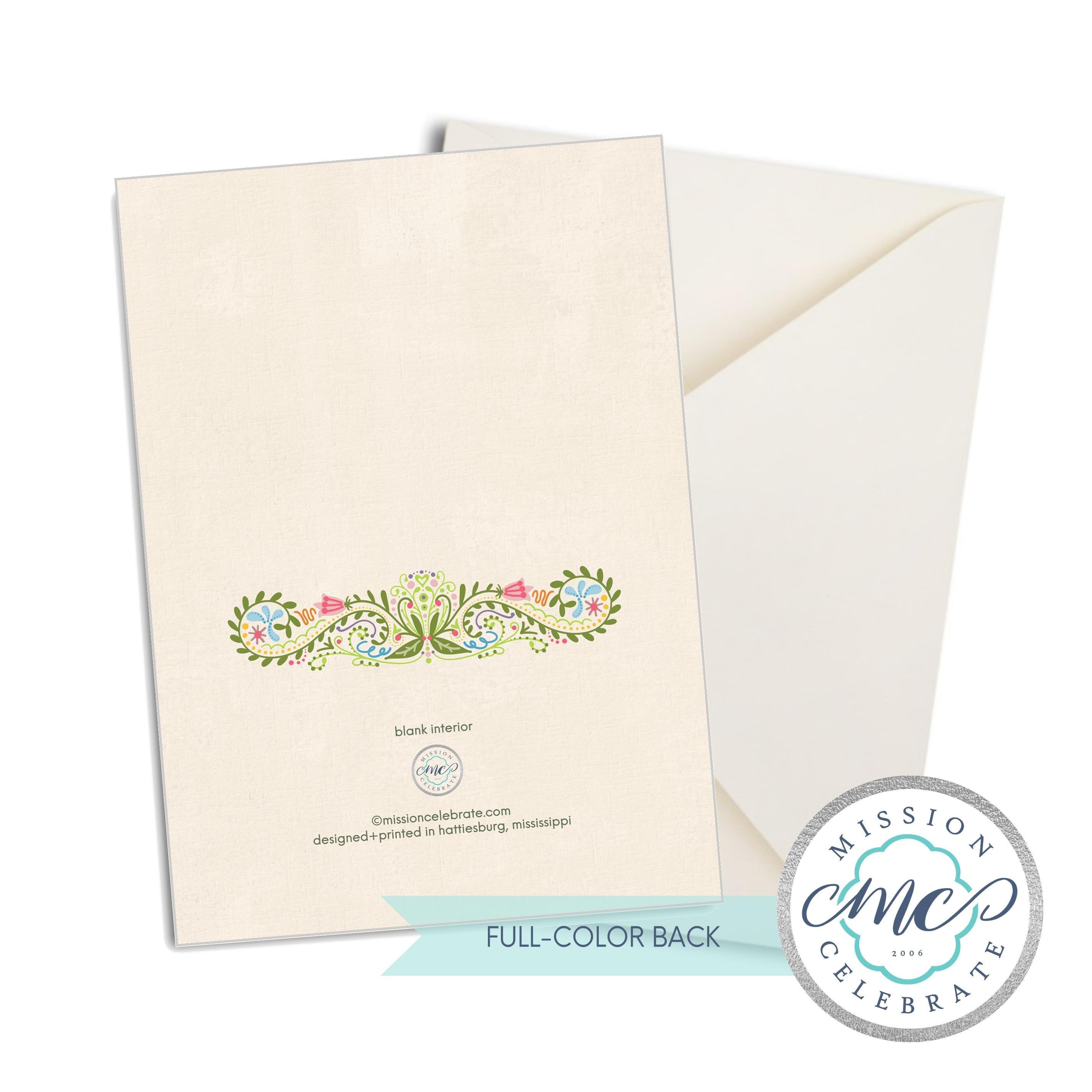 Happy Easter Happy Spring Greeting Cards (A7 Size 5"x7" folded note note card with envelope)