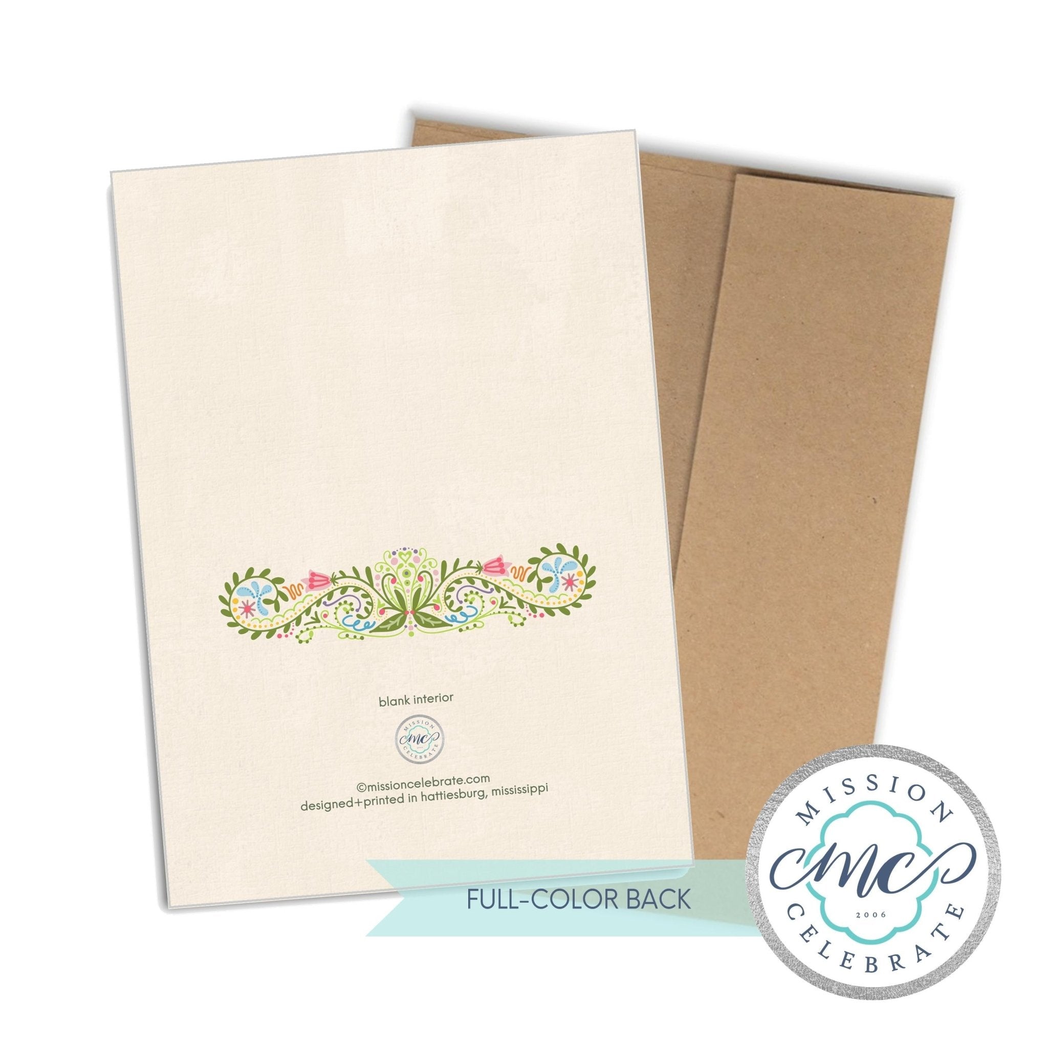 Happy Easter Happy Spring Greeting Cards (A7 Size 5"x7" folded note note card with envelope)