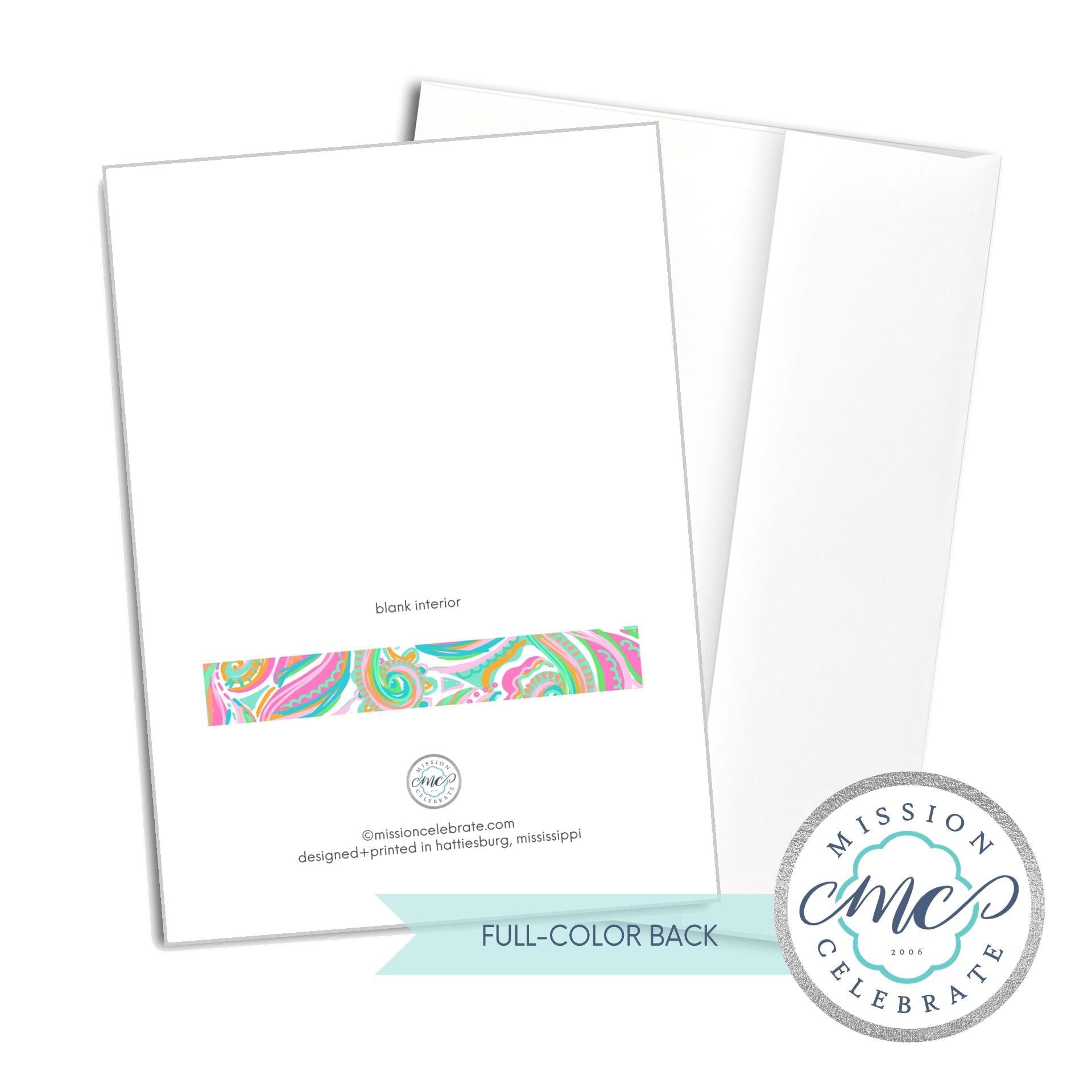Mississippi Jubilee Hand-lettered Greeting Card by Main Street Collective - Blank Inside, Colorful Design