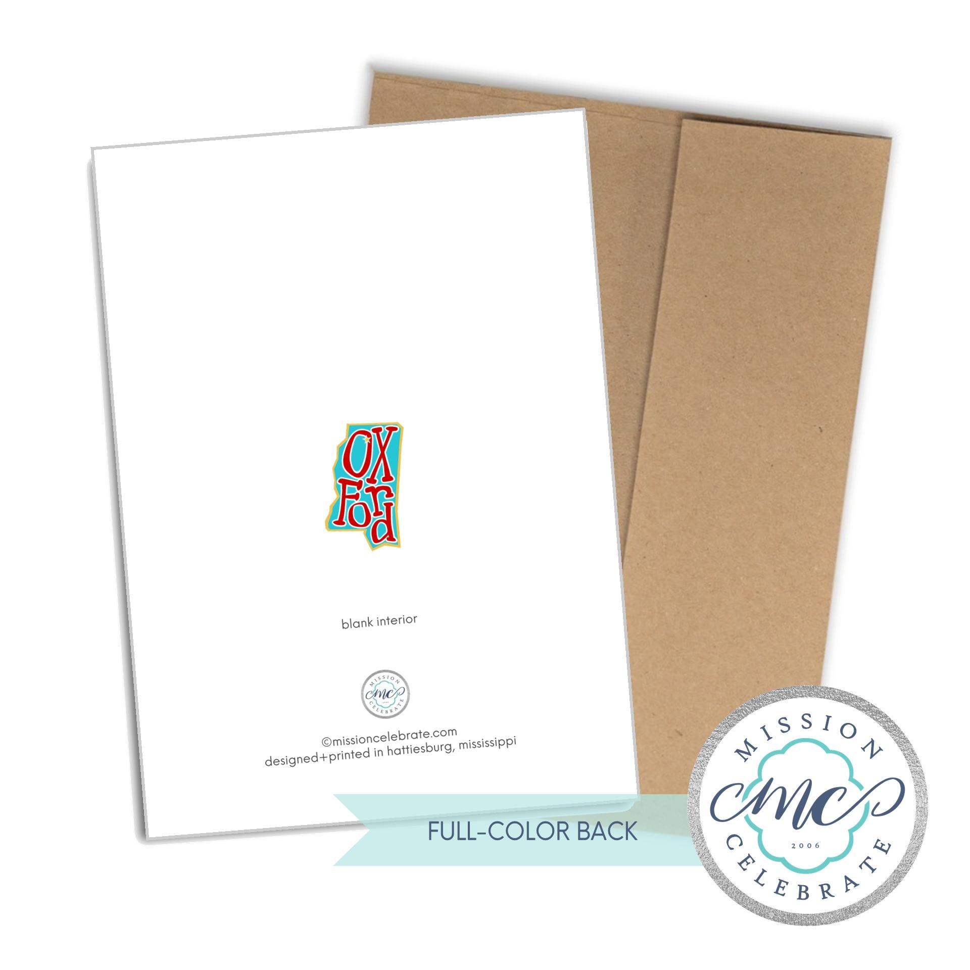 Oxford Mississippi Greeting Card by Leslie Gonce | Main Street Collective