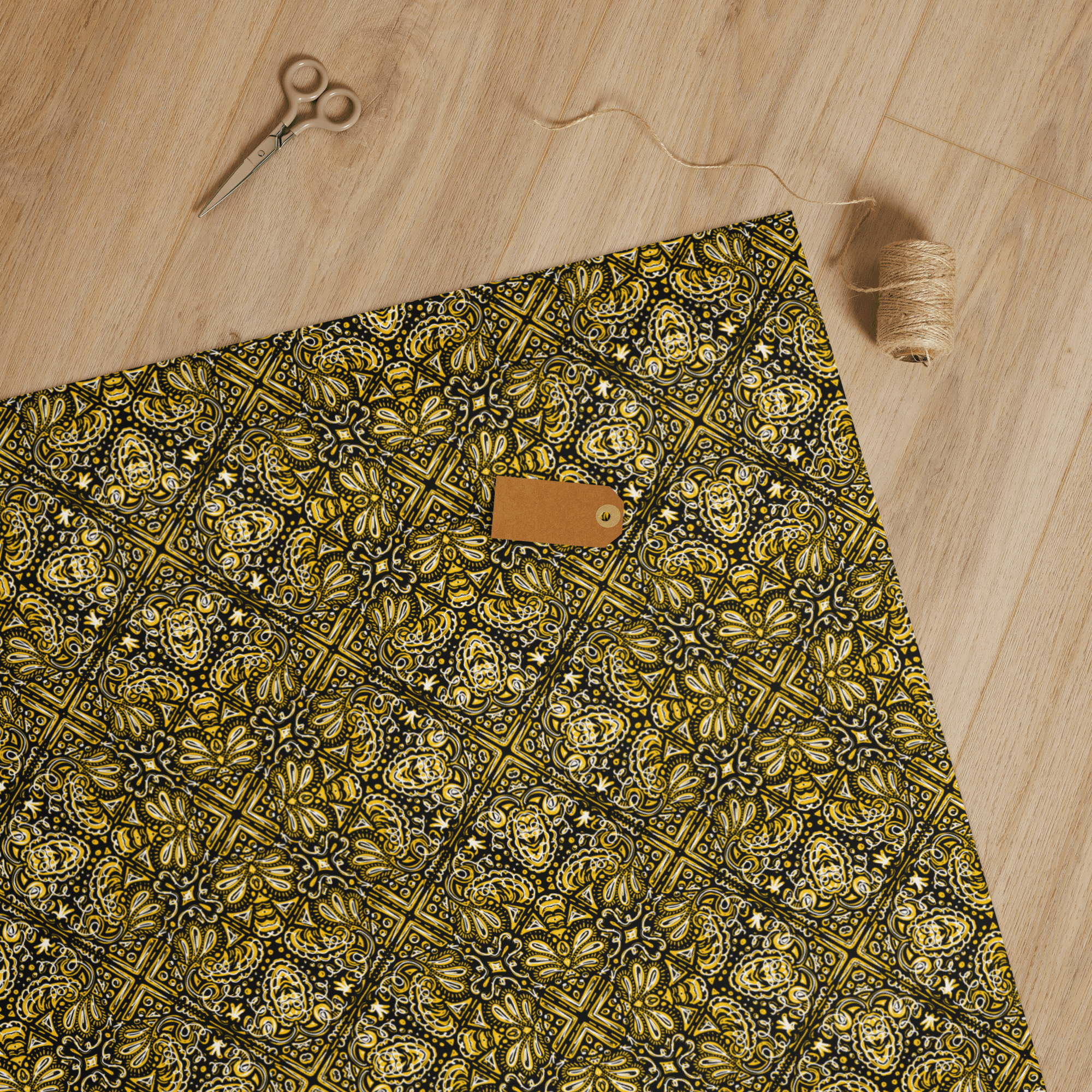 Jubilee Art in Black & Gold Wrapping Paper (3 lengths)