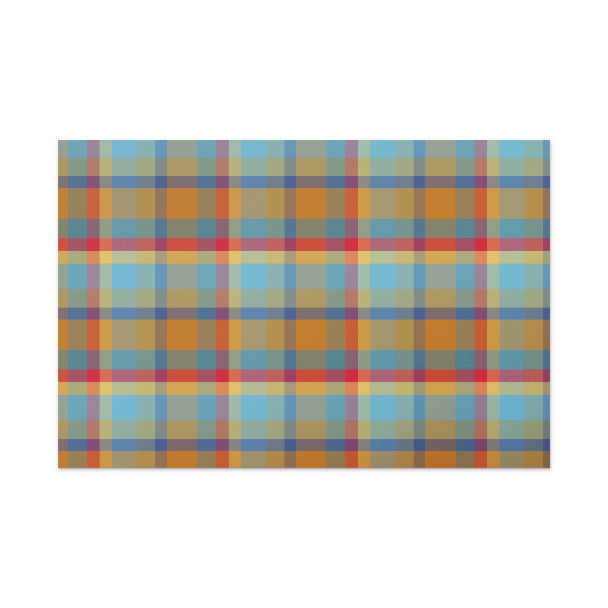 Carver Plaid Wrapping Paper by Leslie Gonce - Colorful Art, Handmade Plaid Pattern Gift Wrap, Mississippi Artist