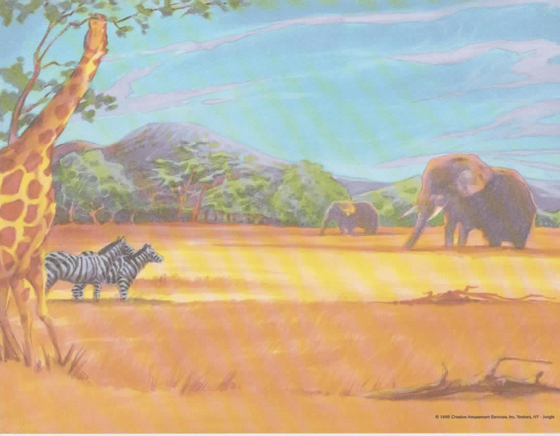 Jungle Scene, Personalized Gift, Creative Names: Giraffe, Elephants, Zebras, A & H Creative Names, Children's Decor, First Name Meaning