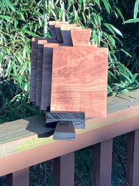 Grouped set of handcrafted cedar charcuterie boards – perfect for gifts or serving small bites