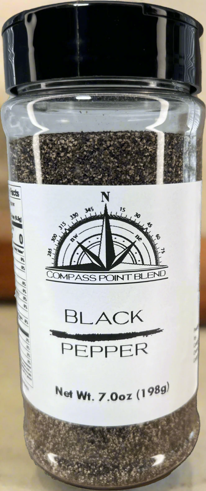 Compass Point Black Pepper, Ground, 7oz. Buy this essential spice online! #blackpepper #compasspointblend