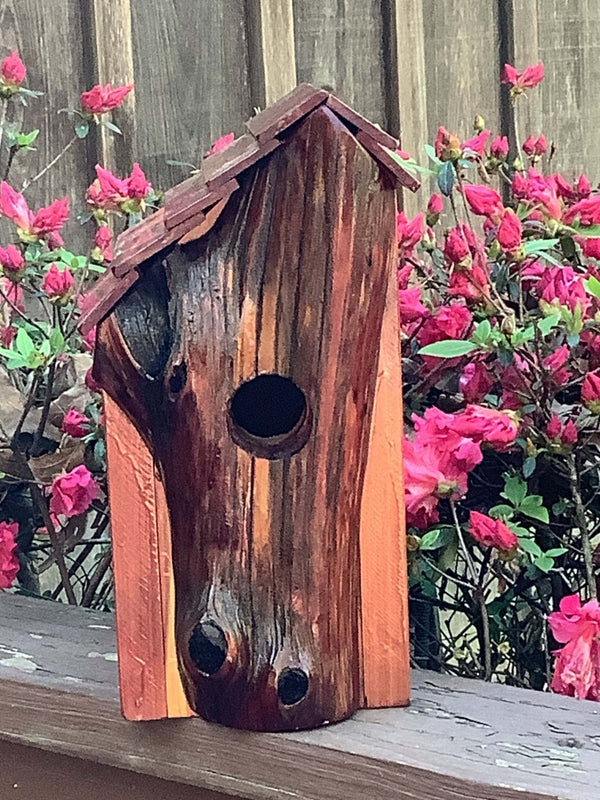 Cedar Cypress Birdhouse Handmade by Grayson Unlimited - Unique Wooden Bird House