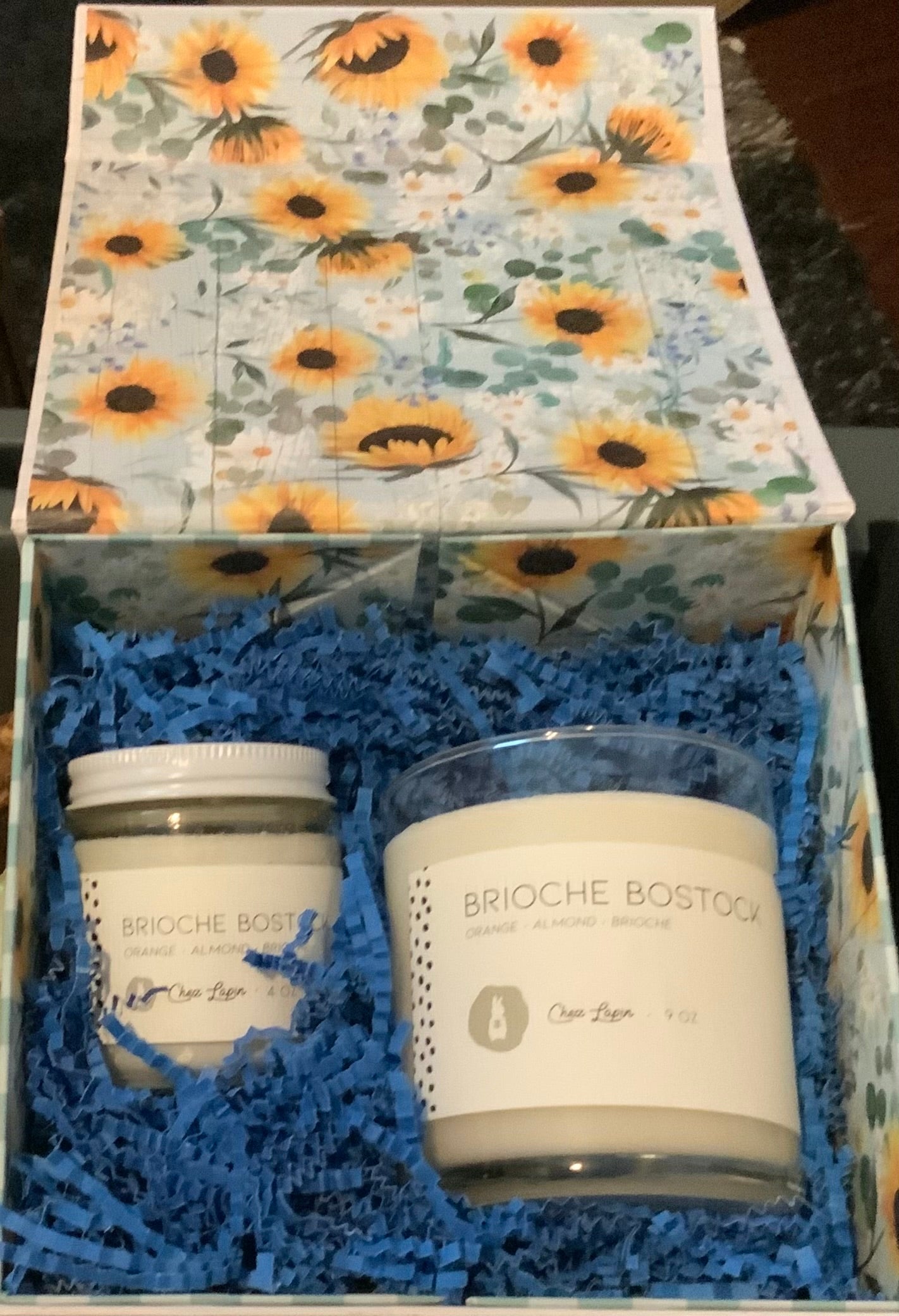 Main Street Collective's Brioche Bostock Candle Gift Box: Orange, Almond, Brioche Scented Chea Lapin Candles