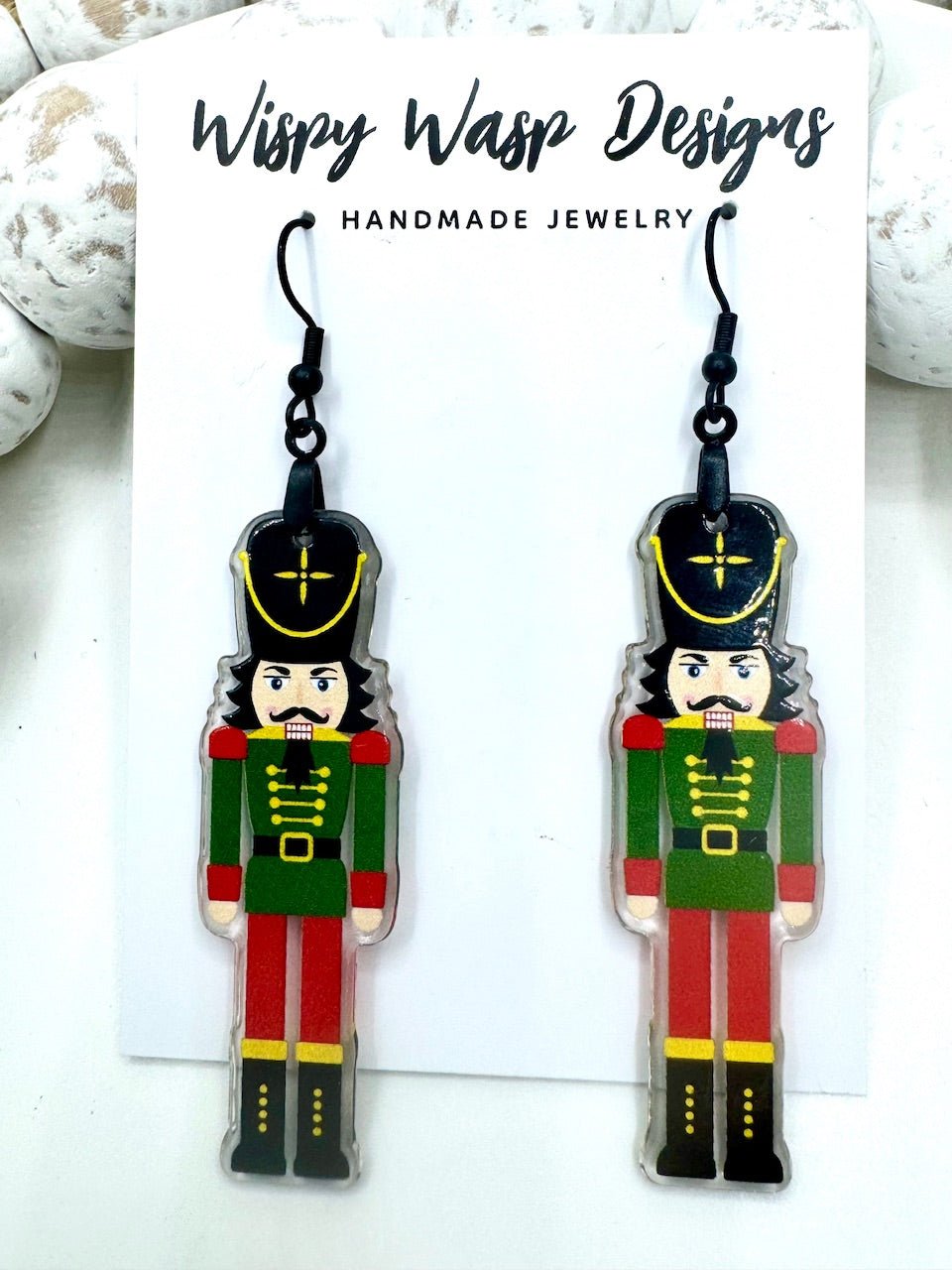 Nutcracker Christmas Earrings – Lightweight, Hypoallergenic, Festive Style