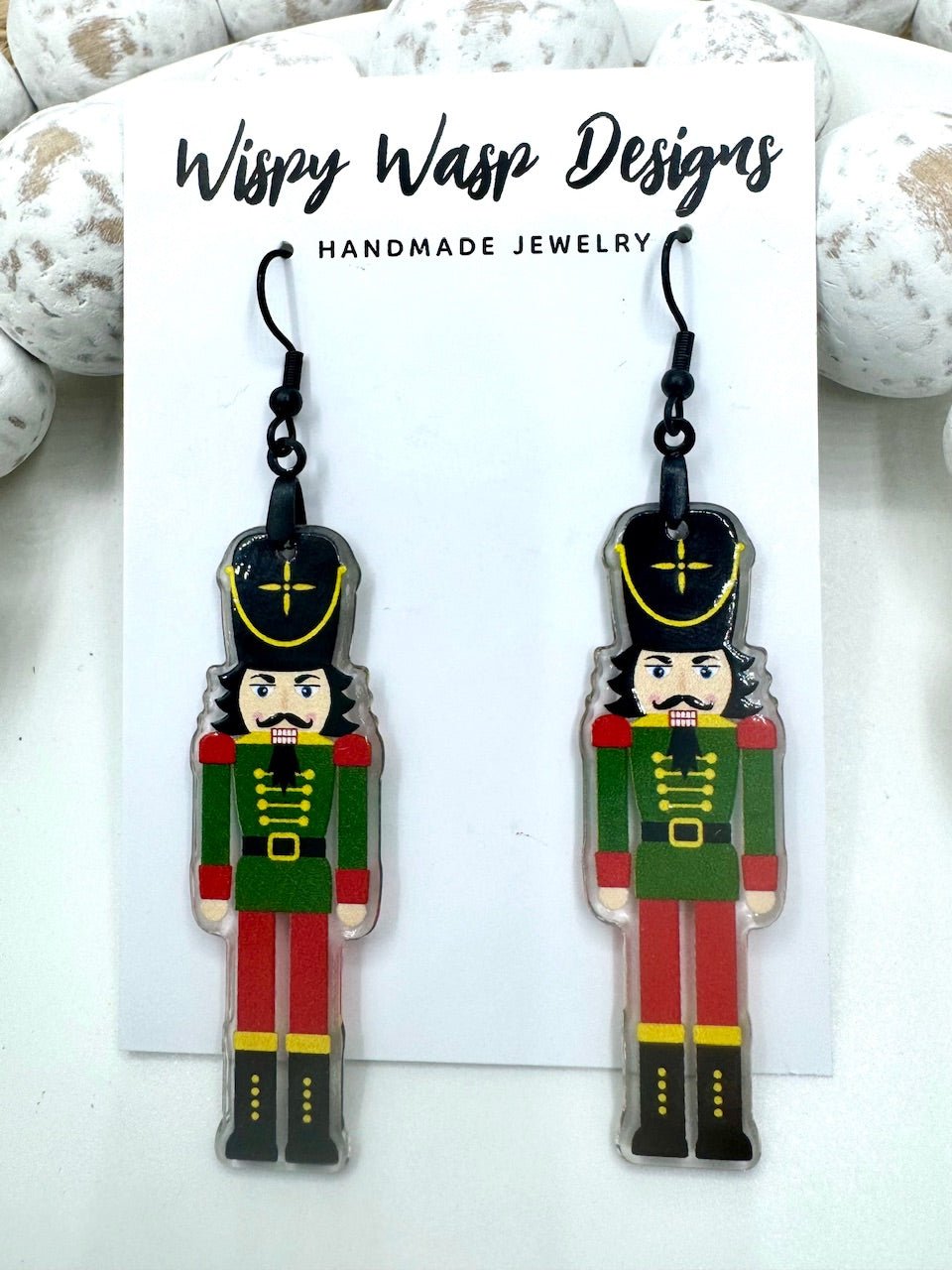 Nutcracker Christmas Earrings – Lightweight, Hypoallergenic, Festive Style