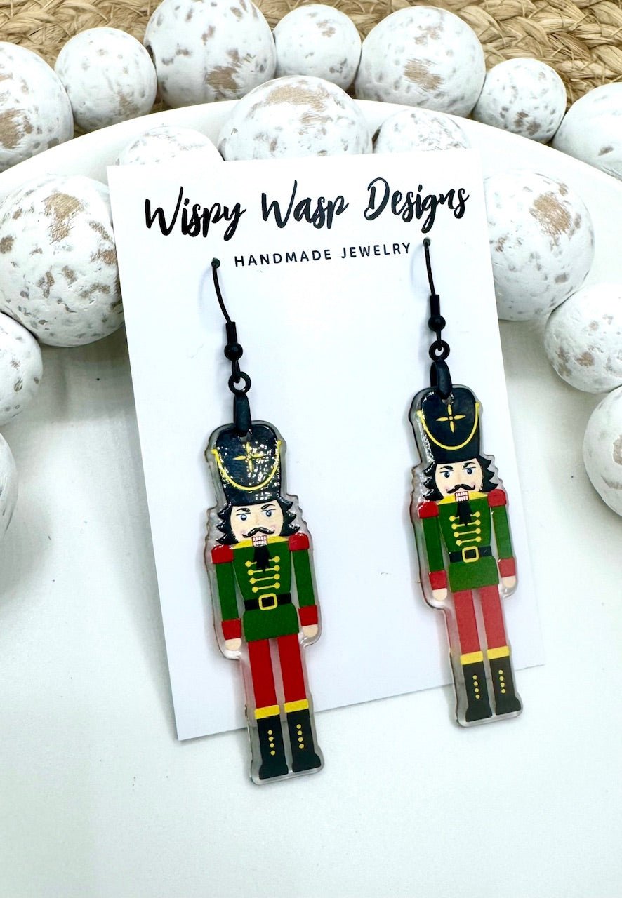 Nutcracker Christmas Earrings – Lightweight, Hypoallergenic, Festive Style