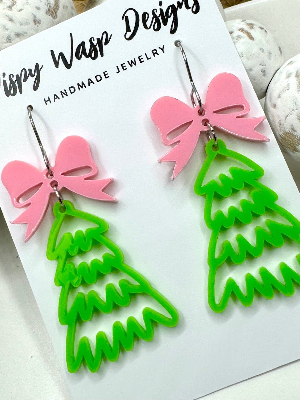 Christmas Tree Earrings – Lightweight & Hypoallergenic