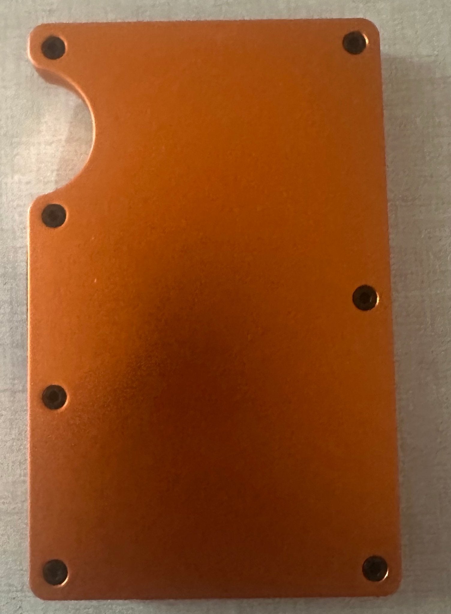 Orange Aluminum Wallet: Minimalist RFID Blocking Card Holder
