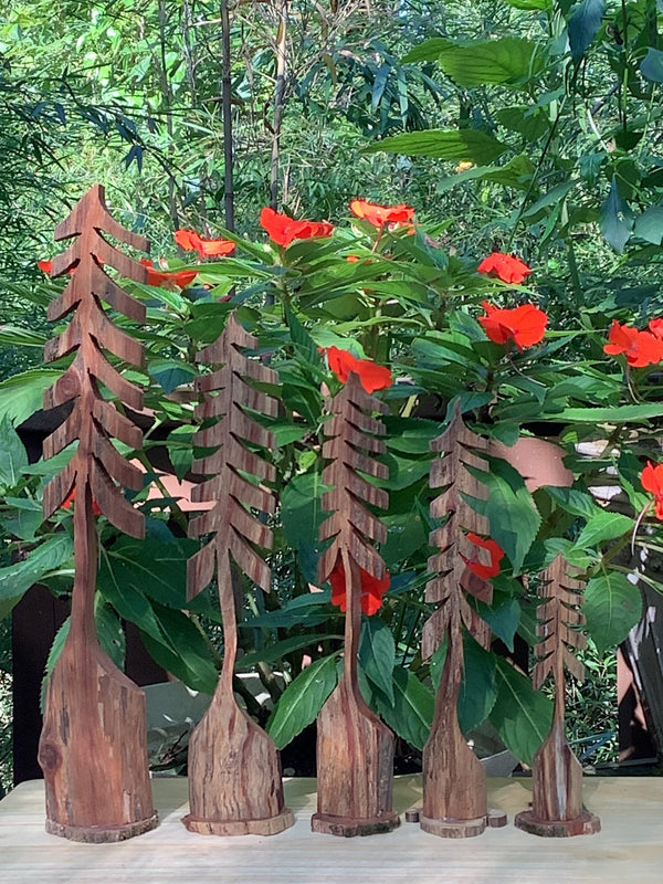 Handcrafted Cedar Trees Wood Decor - Main Street Collective