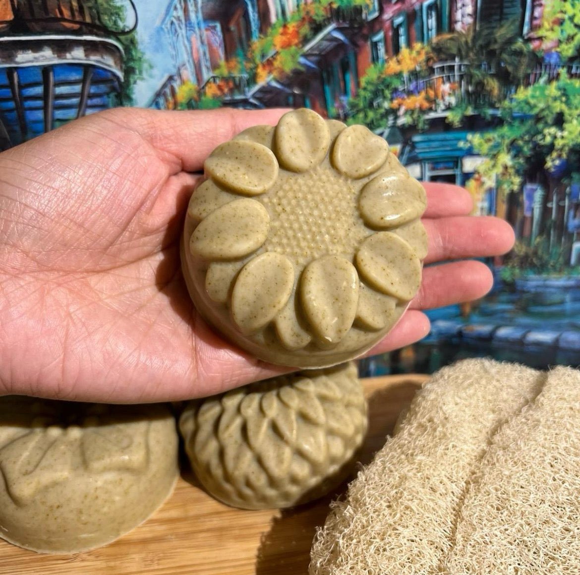 Bebot Simple Soap - Sunflower Natural Soap Bar. Handmade soap. Filipino Inspired Bathing Soap.
