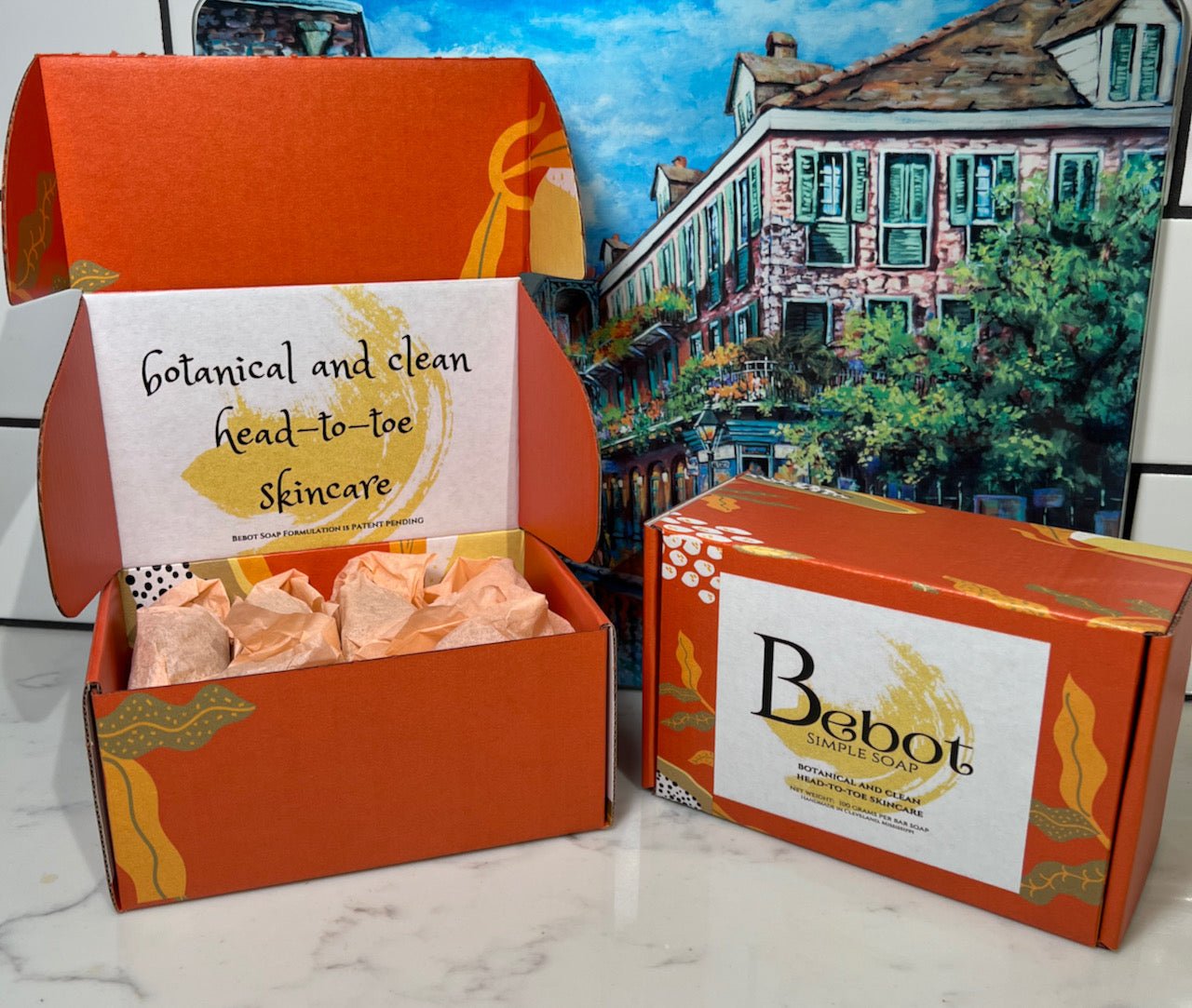 BEBOT Soap Gift Set: Botanical Skincare from Main Street Collective - Open & Closed Box