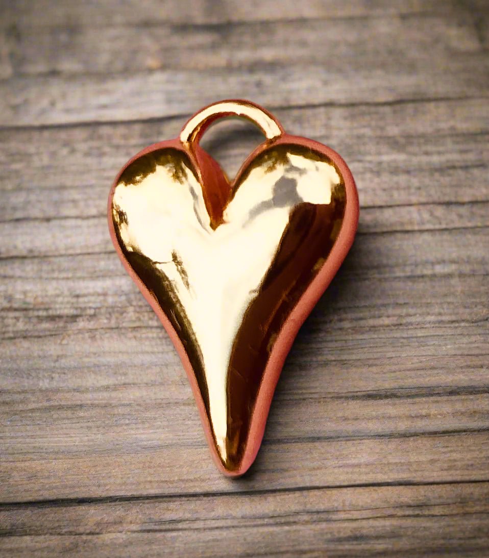 Gold Heart Charm - Handmade Jewelry Add-on | Necklace & Bracelet Charm | Mississippi Crafted - Main Street Collective
