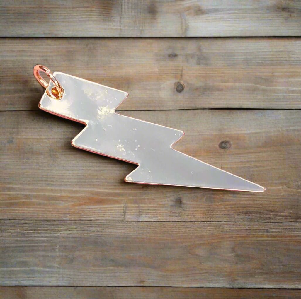 Lightning Bolt Charm: Add a spark to your jewelry! Necklace, bracelet, or key ring accent.