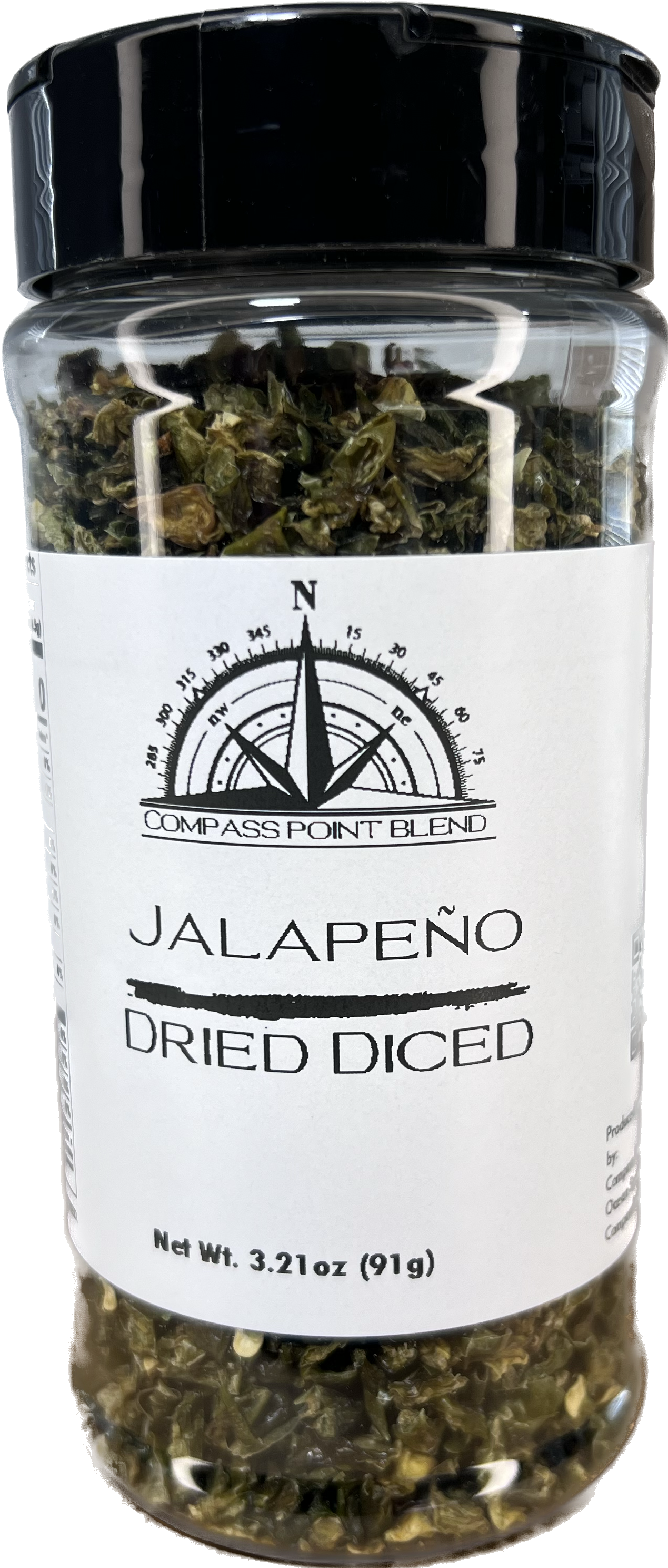 Compass Point Blend Jalapeno Diced Dried Peppers - Adds Zesty Flavor to Your Dishes!