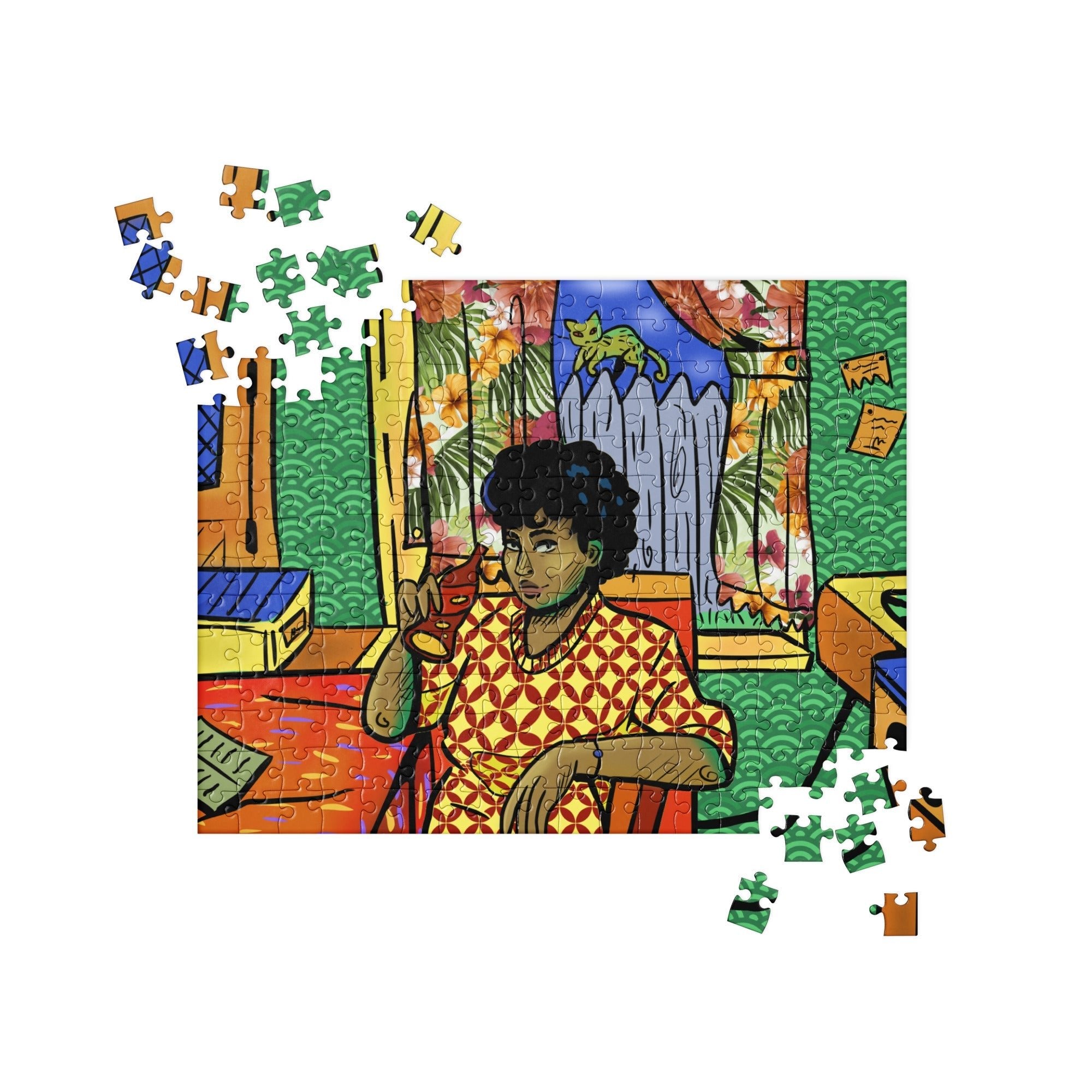 Pop Art Jigsaw Puzzle: Soda Pop Woman - Retro Style Artwork, Colorful, Challenging, and Stylish Decor Piece