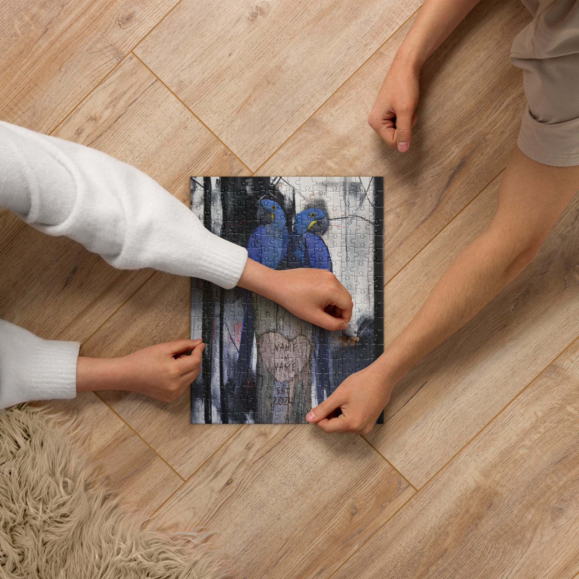 Hyacinth Macaw Puzzle: Anniversary/Friendship Jigsaw - Main Street Collective Custom Gift