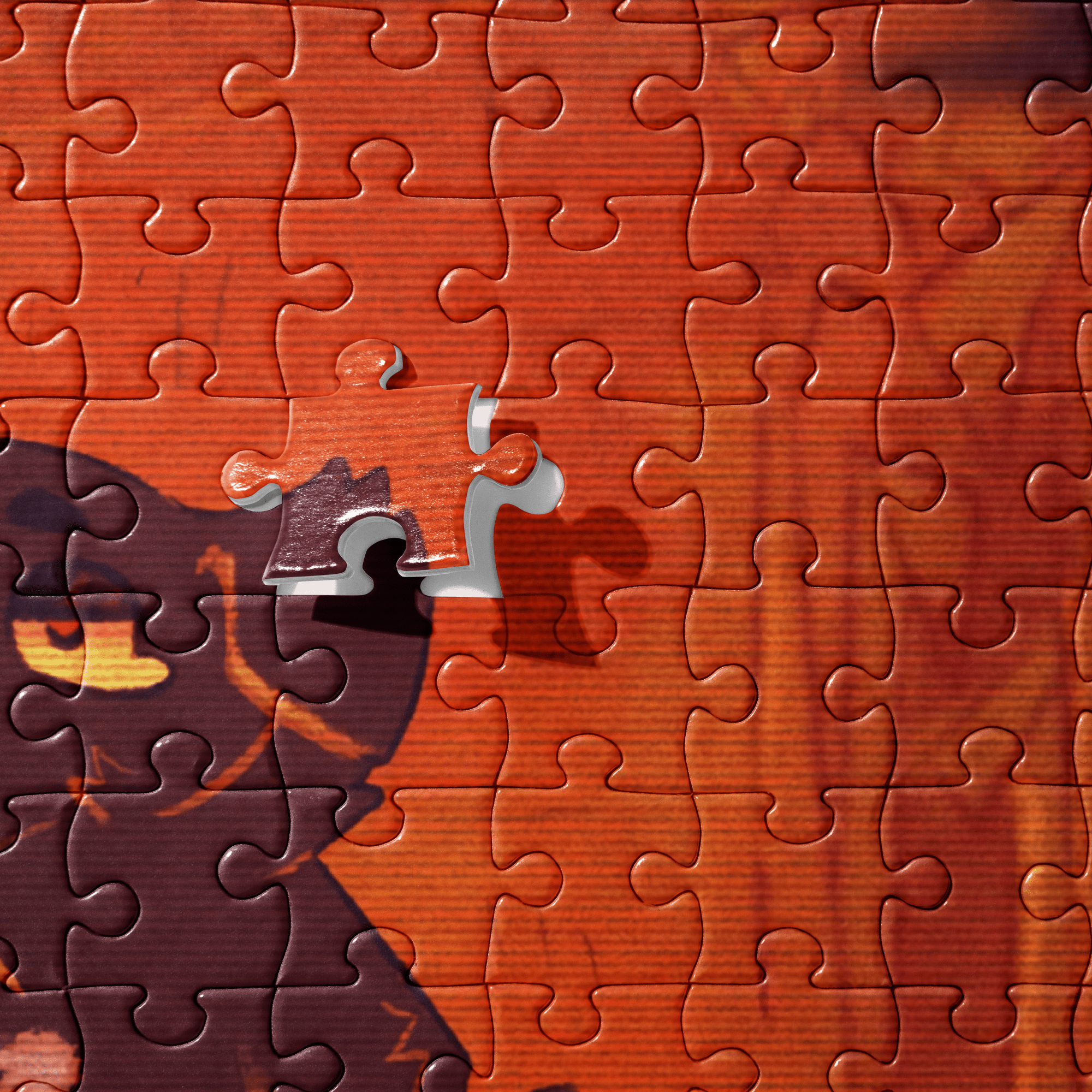 Missing Piece of \"On a Haystack\" Jigsaw Puzzle, Rustic US Theme by Main Street Collective.