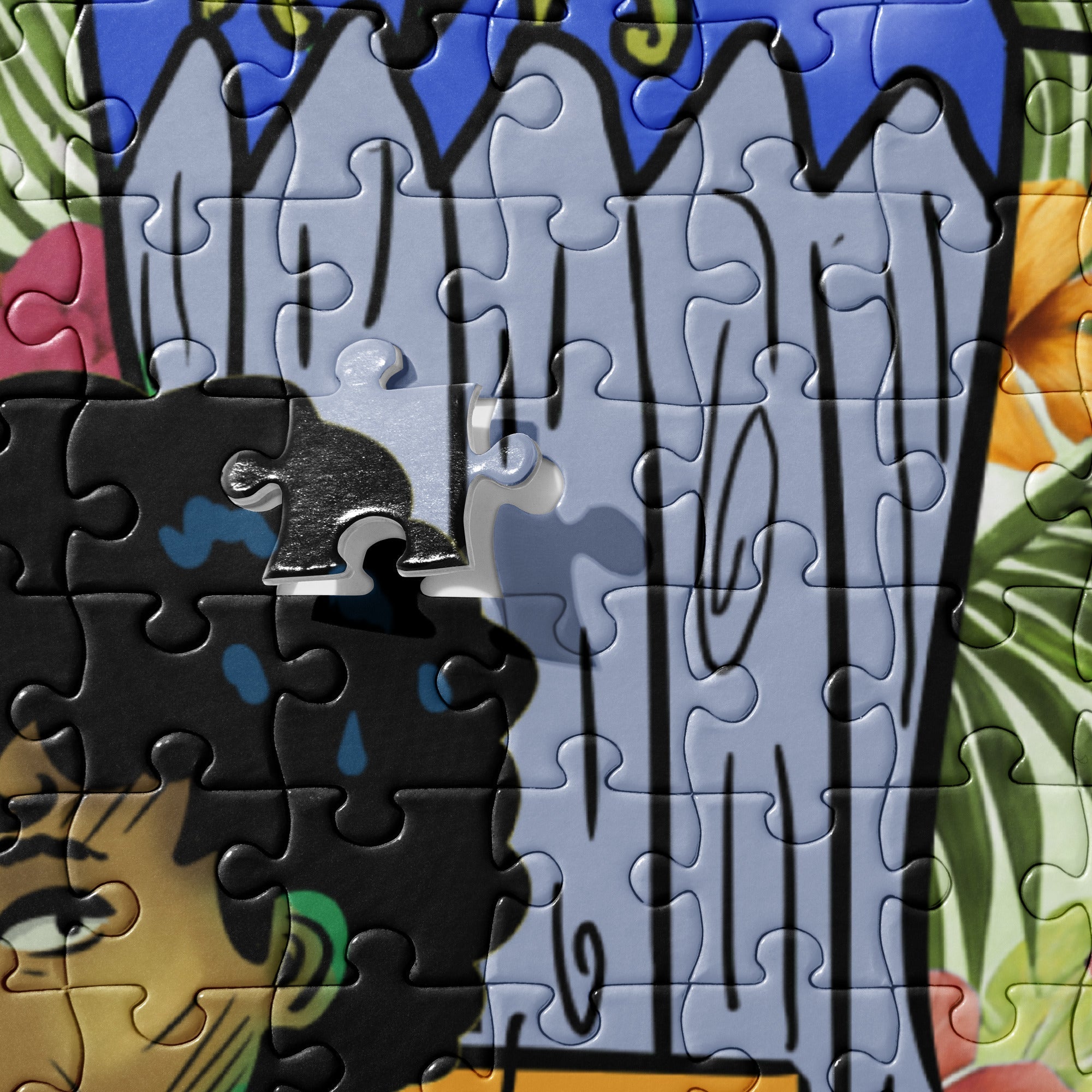 Soda Pop Woman Jigsaw Puzzle: Pop art puzzle by Main Street Collective, showcasing retro woman design.