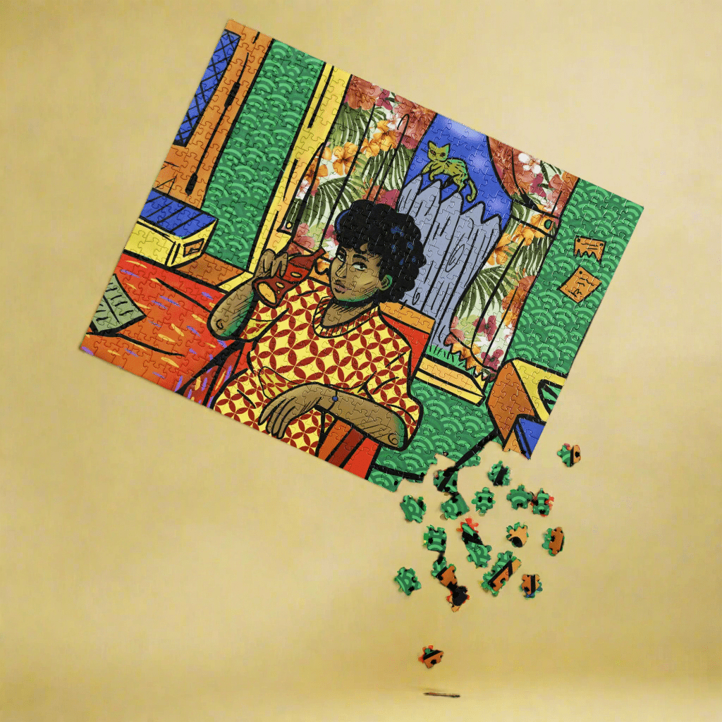 Soda Pop Woman Jigsaw Puzzle: Retro Pop Art Woman Drinking Soda