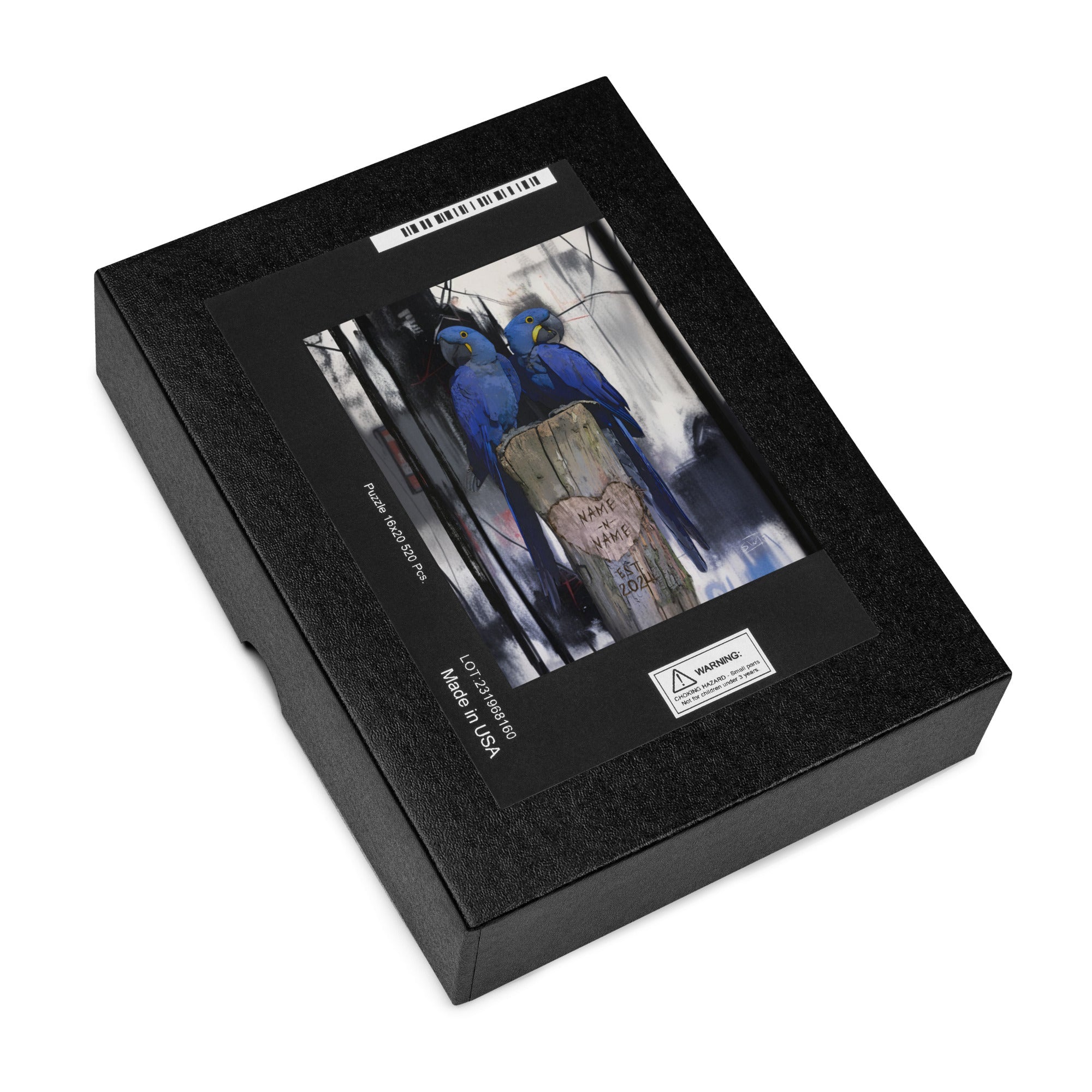 Custom Hyacinth Macaw Jigsaw Puzzle: Personalized Anniversary/Friendship Gift - 520 Pieces Made in USA