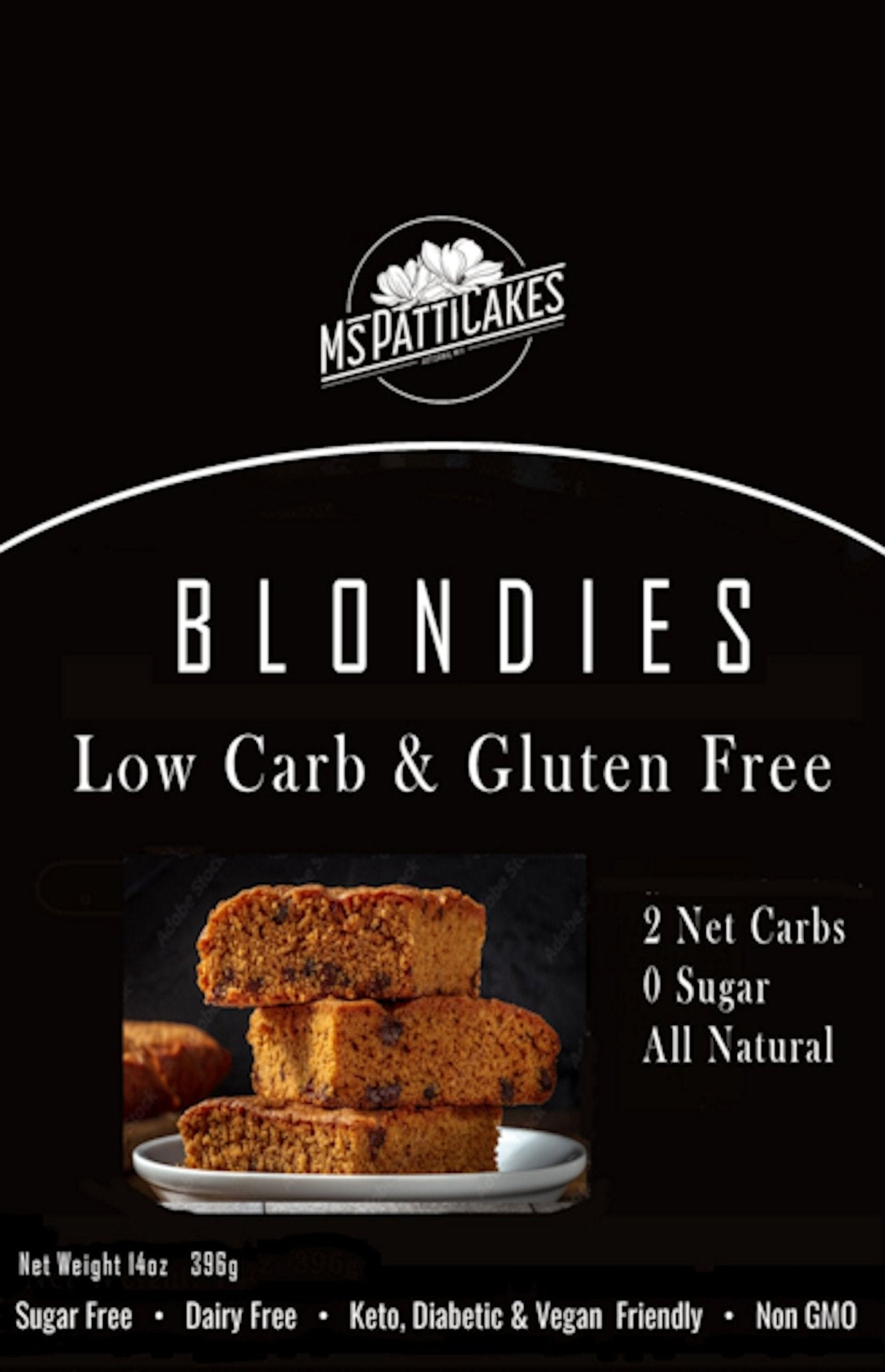 MsPatticakes Keto Blondies: Low Carb, Gluten-Free, Sugar-Free Dessert