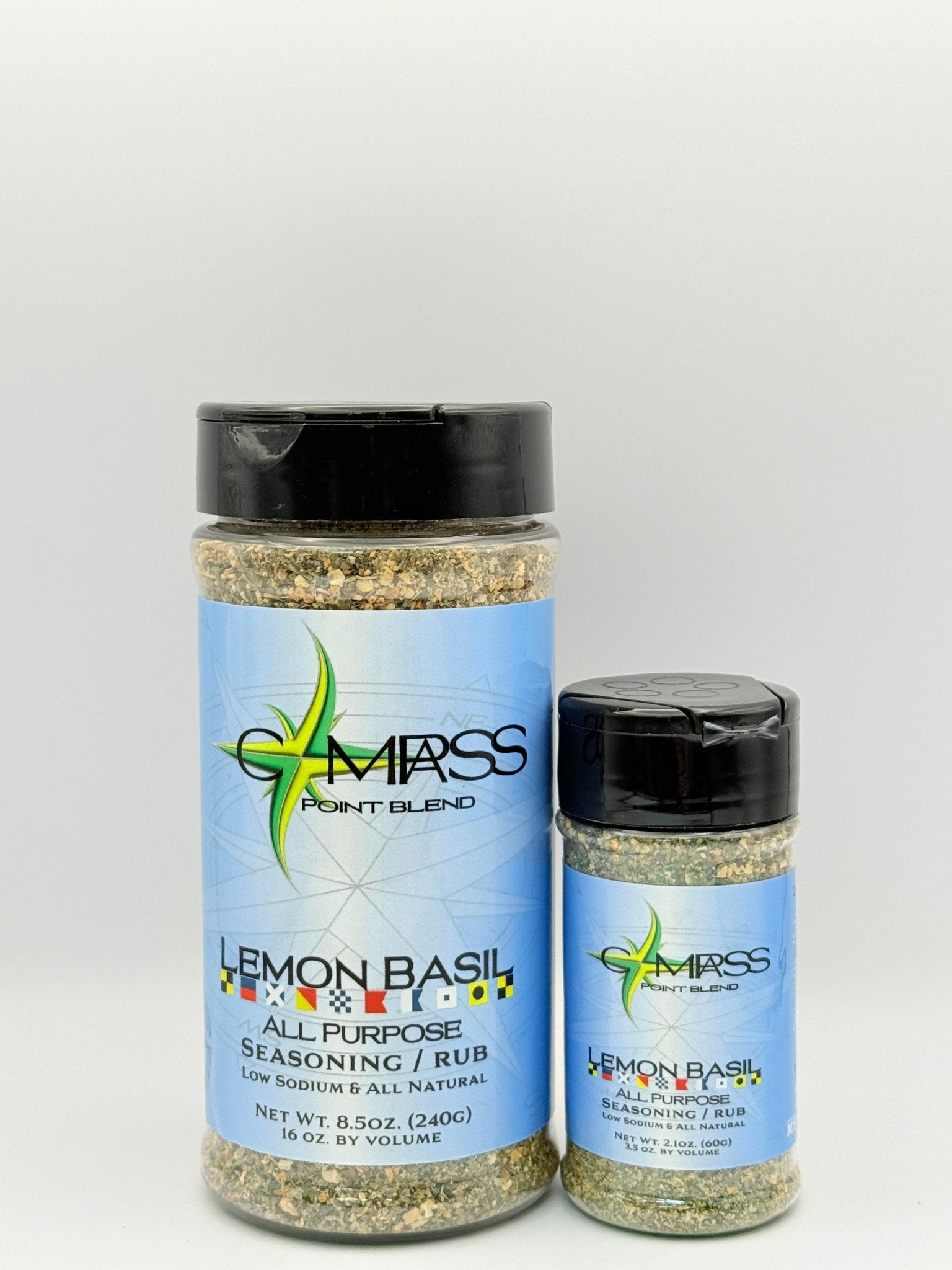 Lemon Basil Seasoning: Compass Point Blend - All Purpose, Low Sodium, Natural Seasoning & Rub.