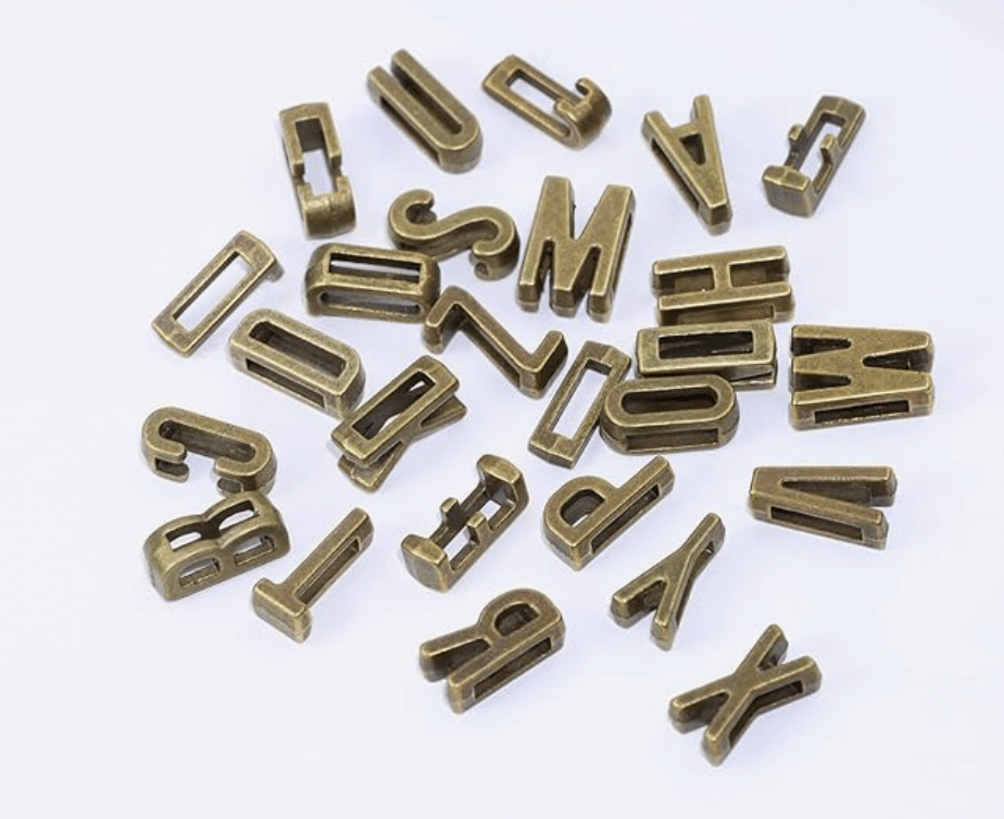 Bronze Letter Charms: Antique Gold Alphabet Beads for Jewelry Making & Crafts