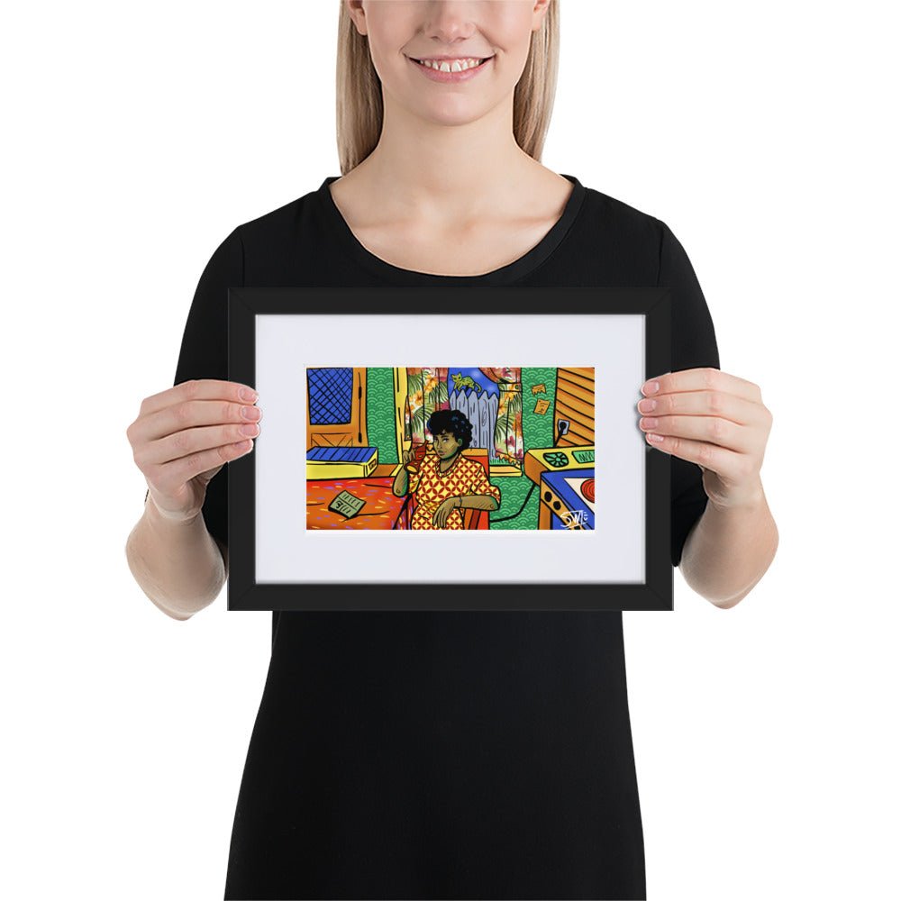 Framed 'Soda Pop Woman' Poster - Colorful Pop Art Illustration by Main Street Collective - Black Frame, Wall Decor