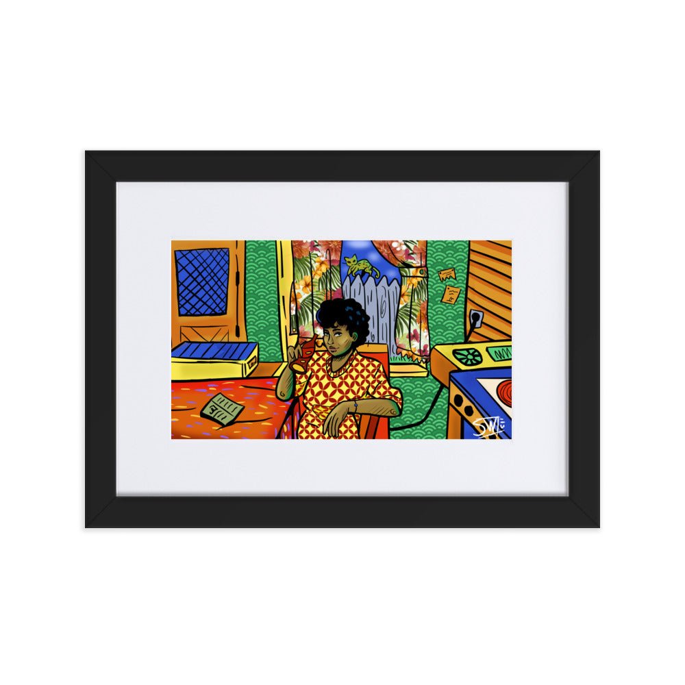 Framed Art Print: Soda Pop Woman - Colorful Pop Art by Main Street Collective