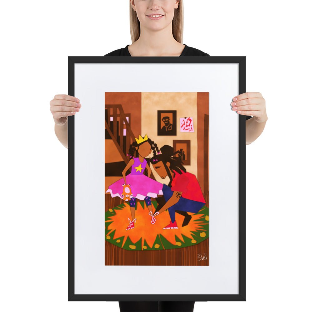 HELP ME PLEASE Framed Poster: Black Art, Father Daughter, Main Street Collective