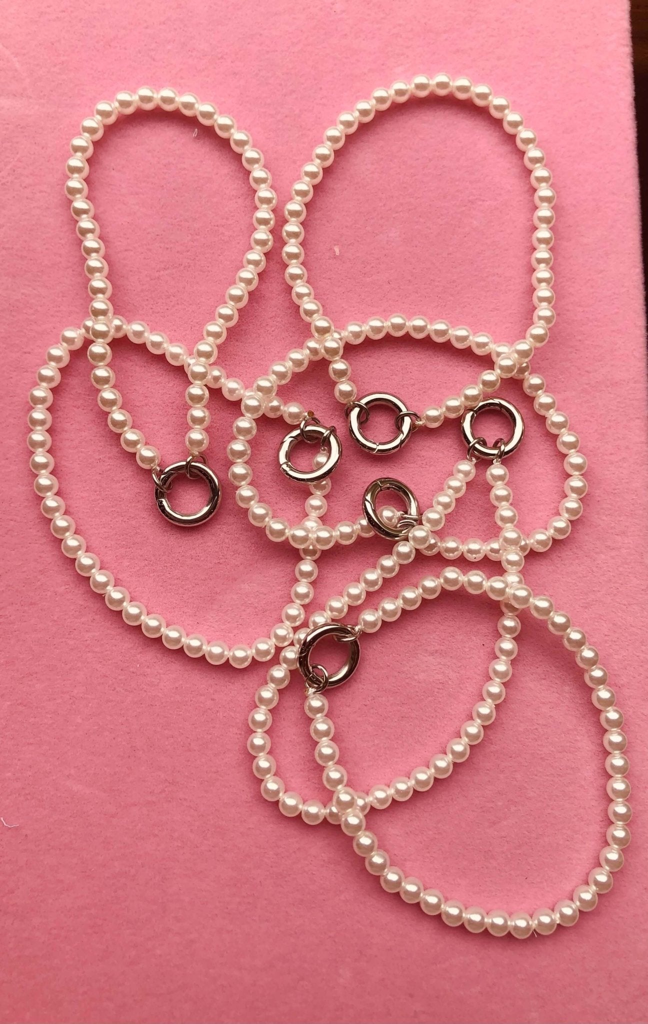 Mississippi Handmade Gift – Charm Pearl Bracelet by The Hot Pink Chick | Dainty Stackable Custom Jewelry - Main Street Collective L.L.C