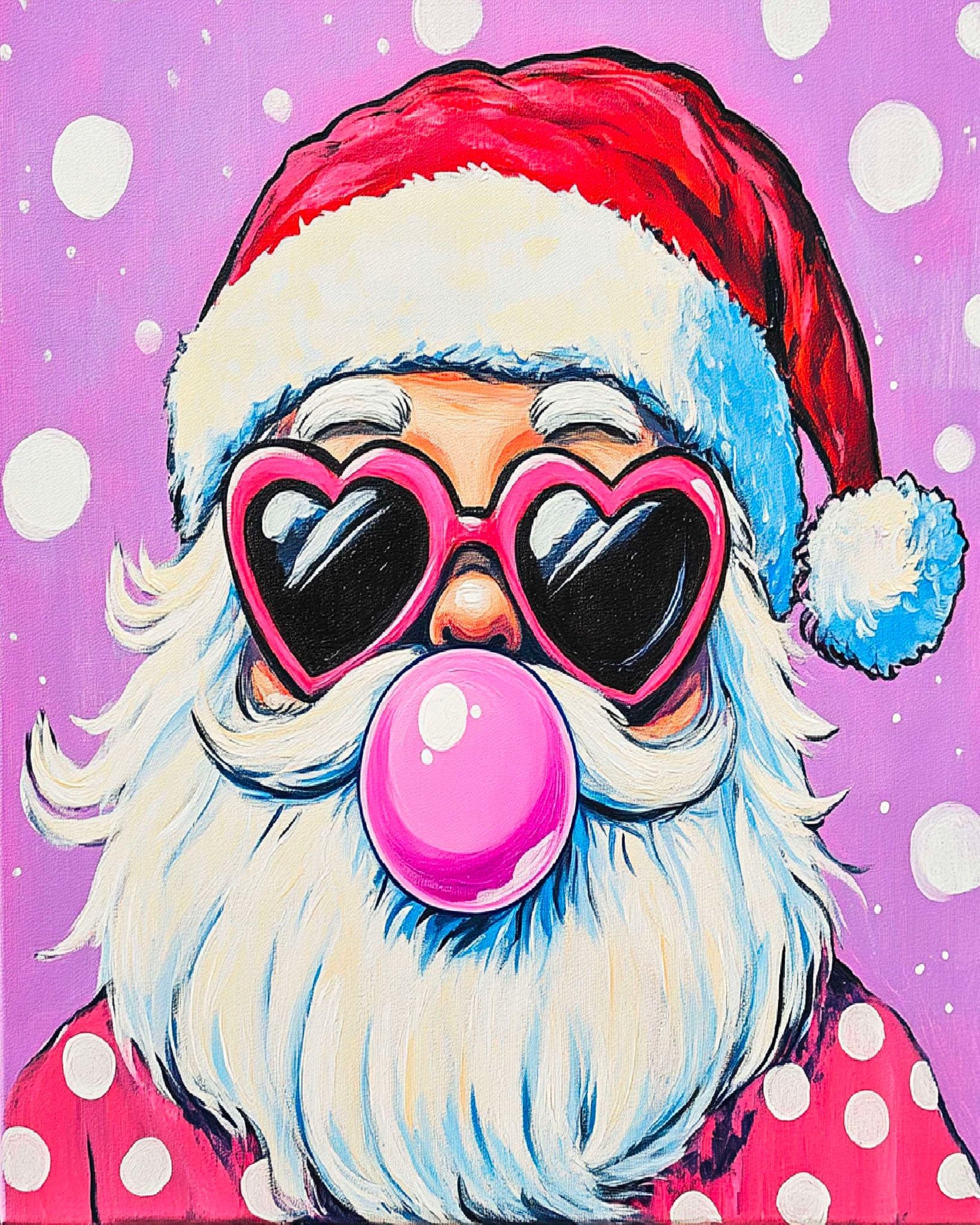 Paint Your Own Canvas Kit- Cool Santa
