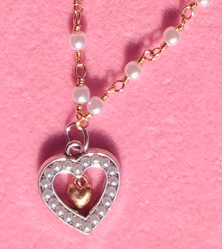 Pearl Heart Necklace - Handmade Gold Jewelry | Main Street Collective