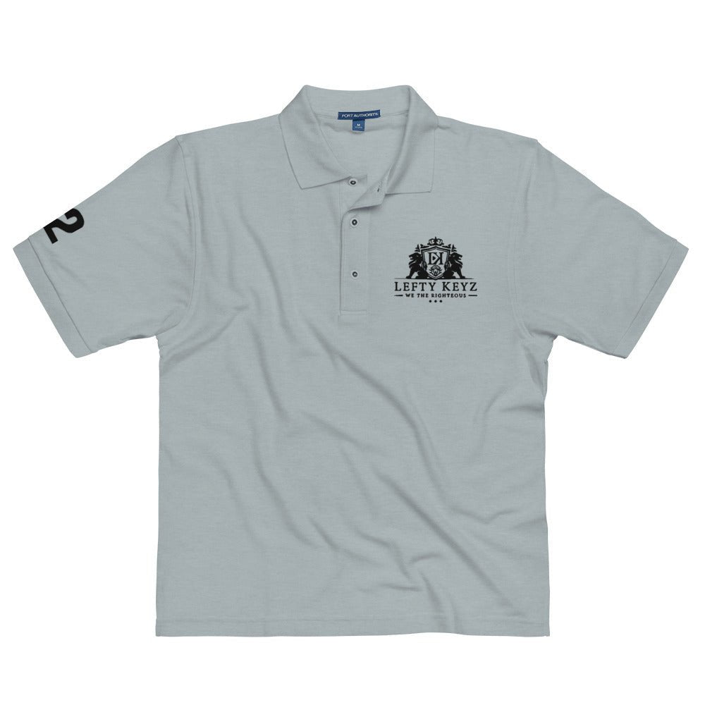 LeftyKeyz Polo Shirt: Men's Premium Polo with Logo and Number 2 on Sleeve