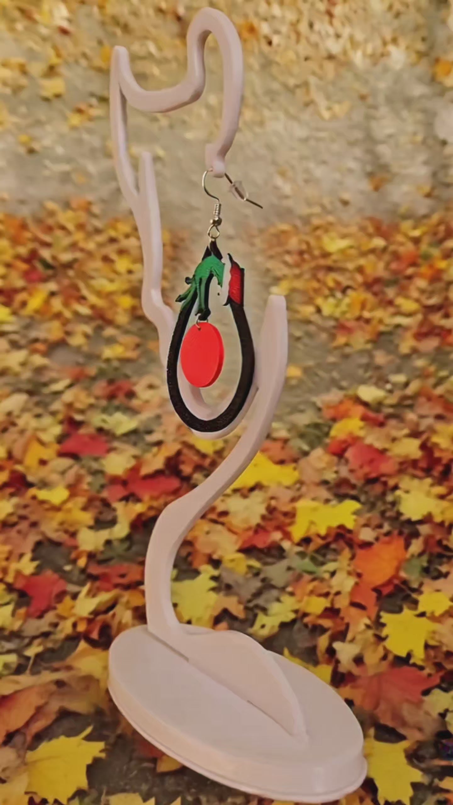 Grinch Hand Holiday Ornament Earrings