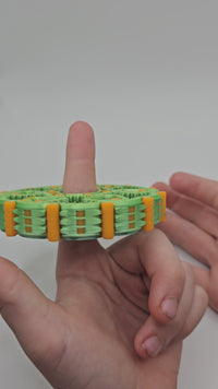 Close-up of rotating gears on The Tween Space Galaxy Gear Spinner – Mississippi handmade gifts